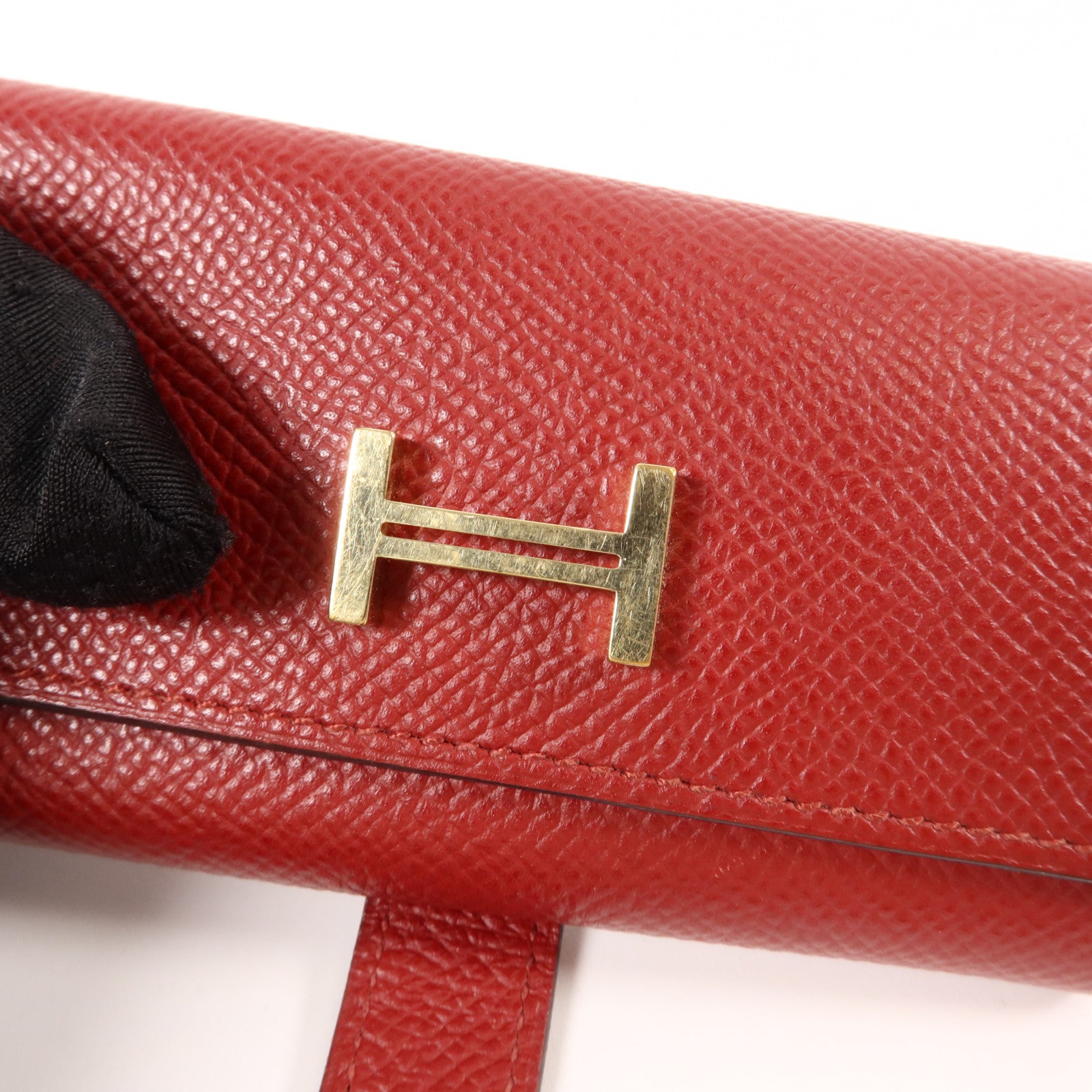 HERMES Epsom皮革Bearn Key Case鎖匙包Rouge H