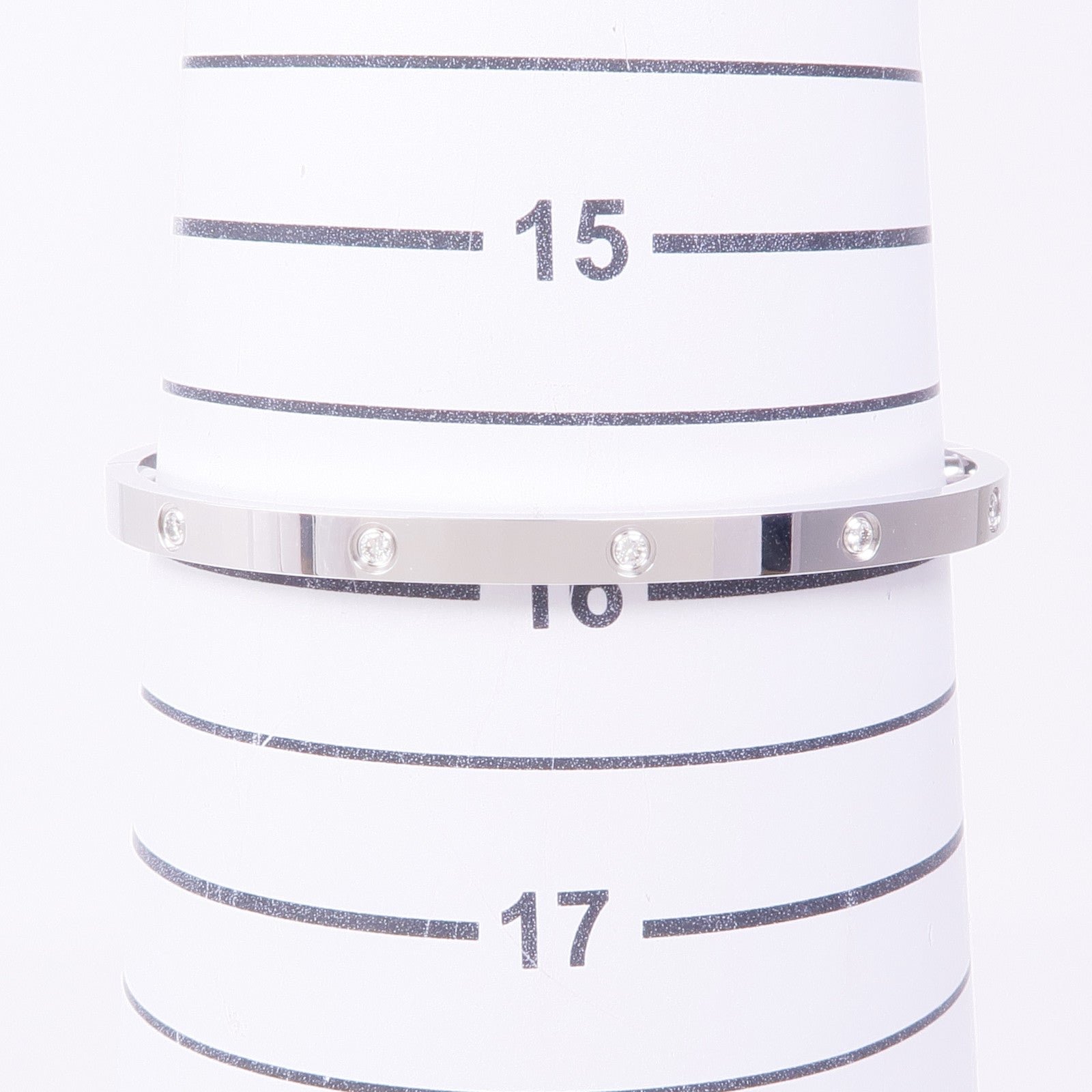 CARTIER 18K白金Love Bracelet手鐲Cartier#17