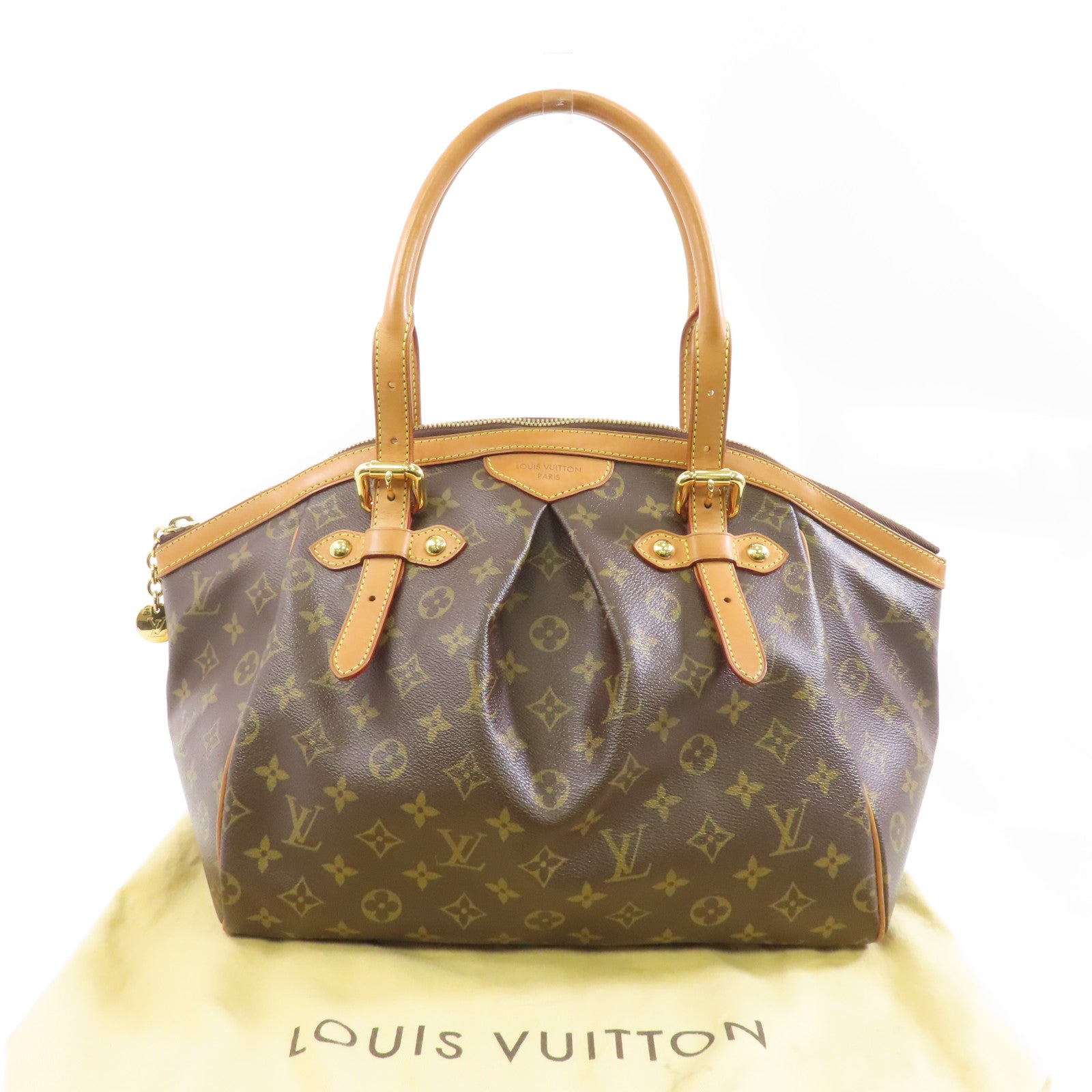 LOUIS VUITTON Monogram Tivoli GM金扣手挽袋啡色