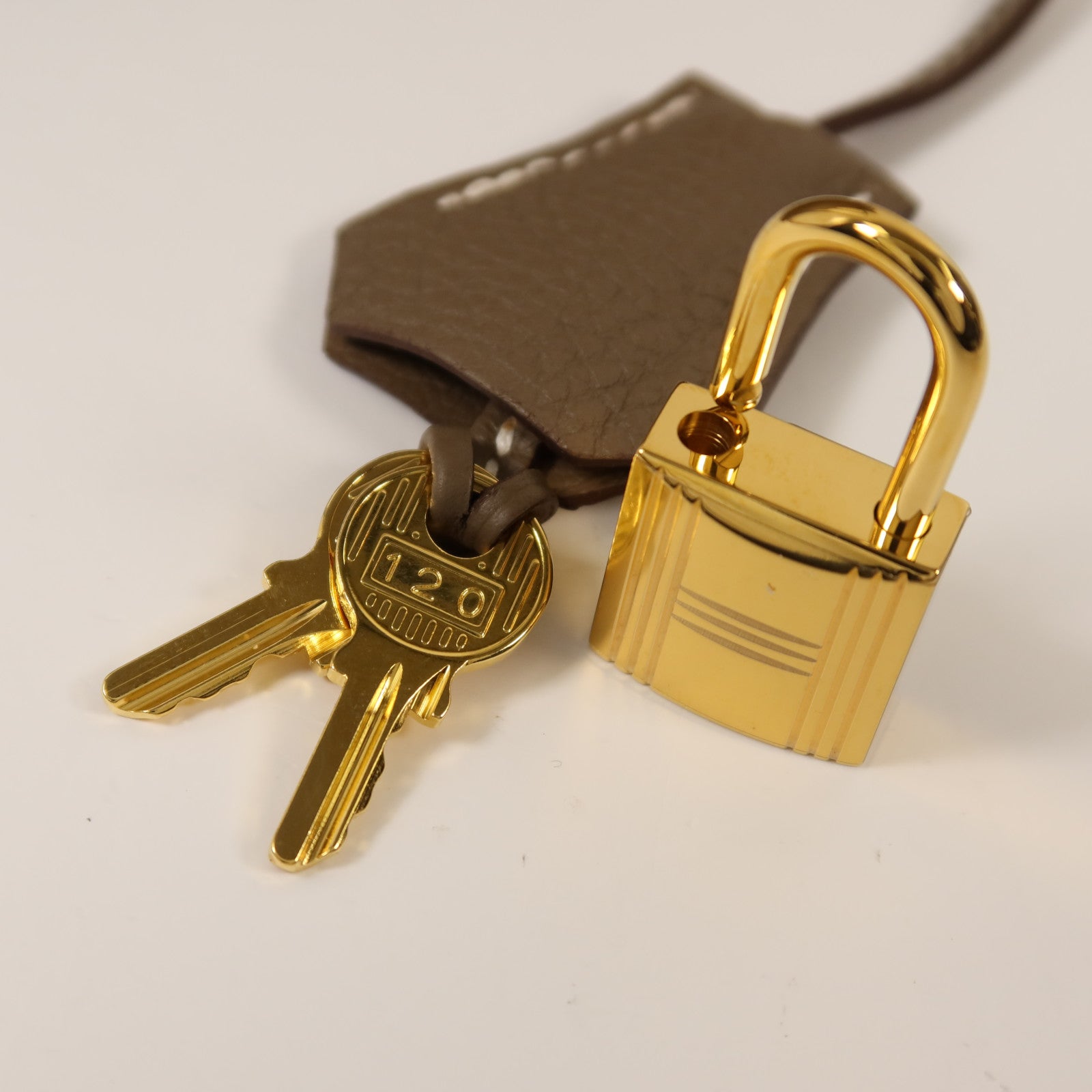 HERMES 【激減優惠】Togo皮革Kelly 32金扣手挽肩背兩用袋Etoupe