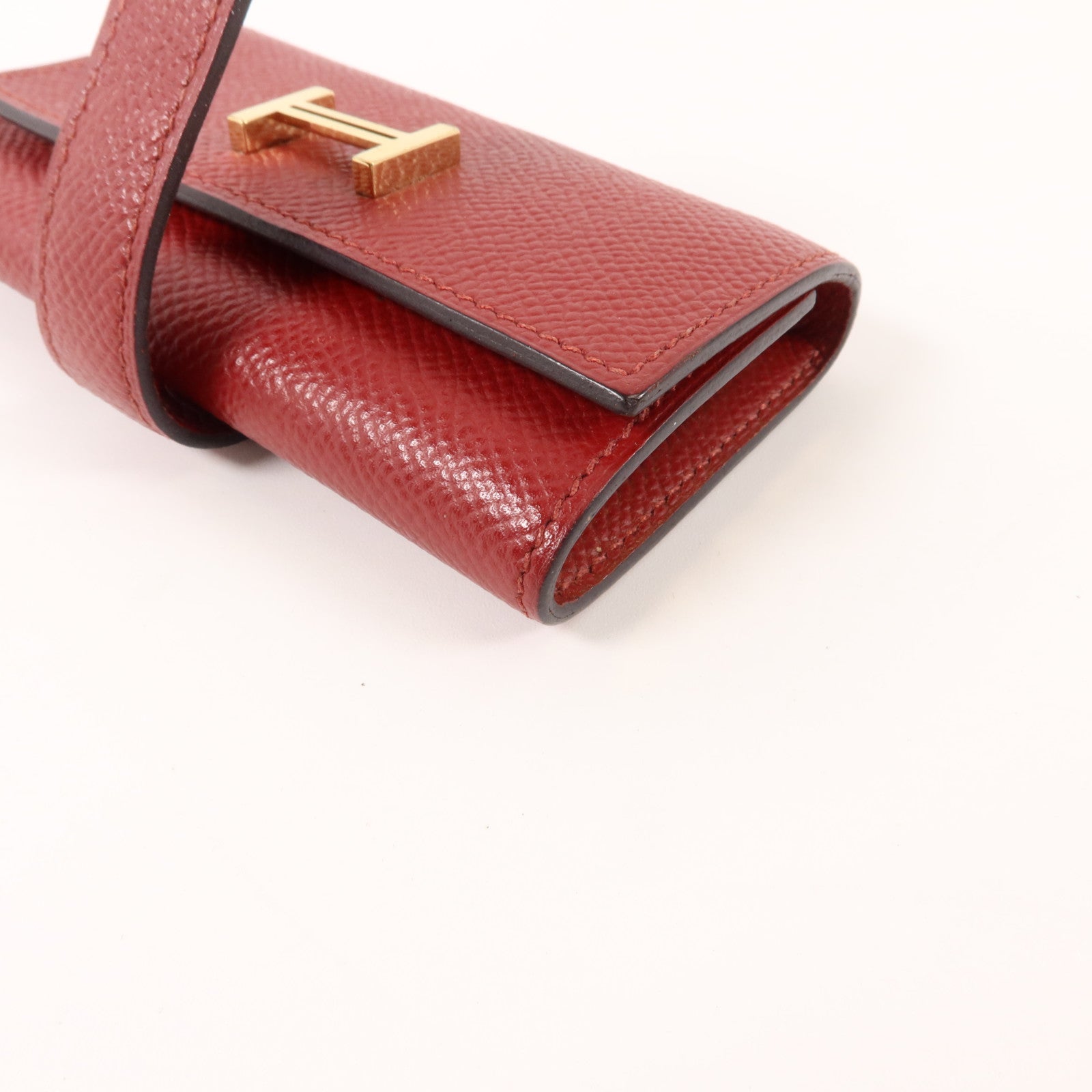HERMES Epsom皮革Bearn Key Case鎖匙包Rouge H