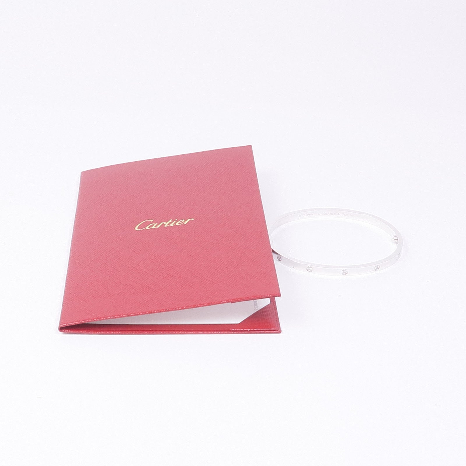 CARTIER 18K白金Love Bracelet手鐲Cartier#17