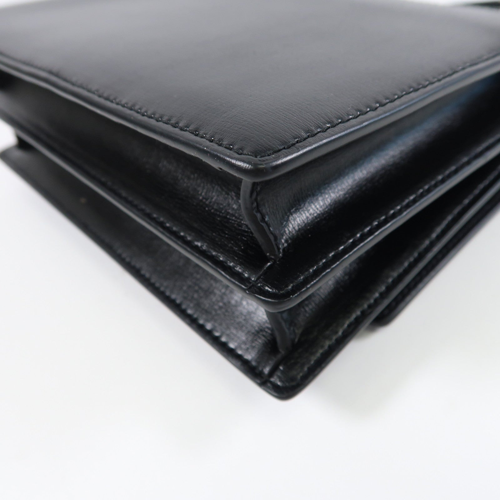 SAINT LAURENT 牛皮皮革Sunset Medium銀扣肩背袋
