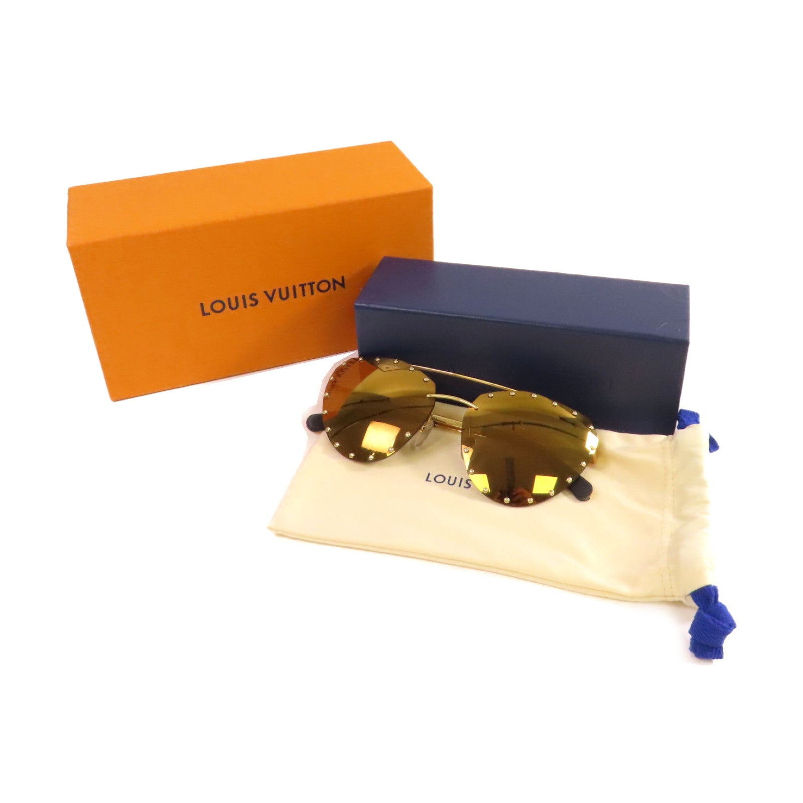 LOUIS VUITTON 金屬/PVC The Party Sunglasses太陽眼鏡金色