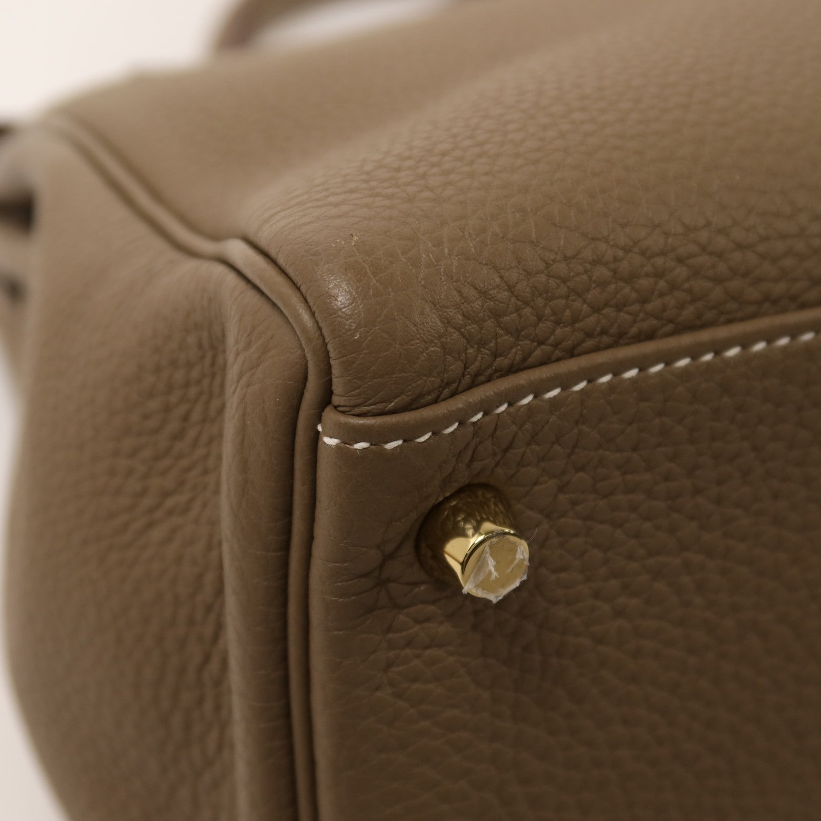 HERMES 【激減優惠】Togo皮革Kelly 32金扣手挽肩背兩用袋Etoupe