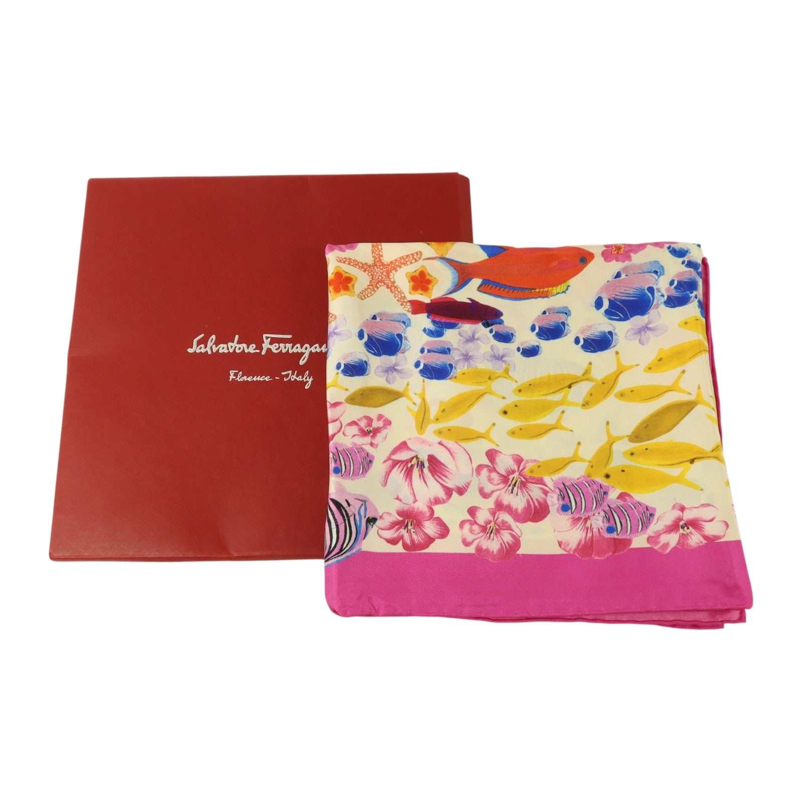 Salvatore Ferragamo 絲質Scarf 87x87cm絲巾