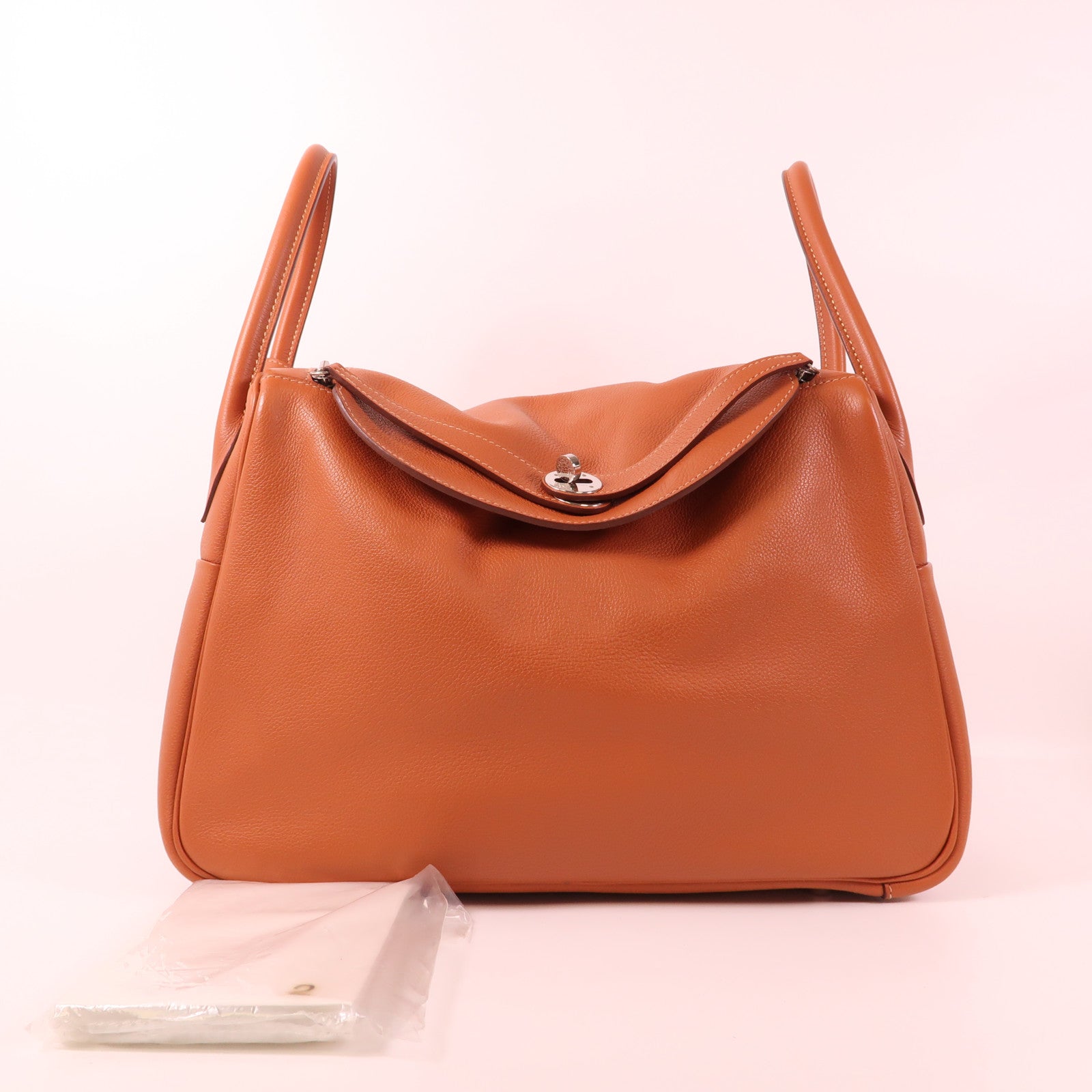 HERMES Evercolor皮革Lindy 34銀扣手挽肩背兩用袋