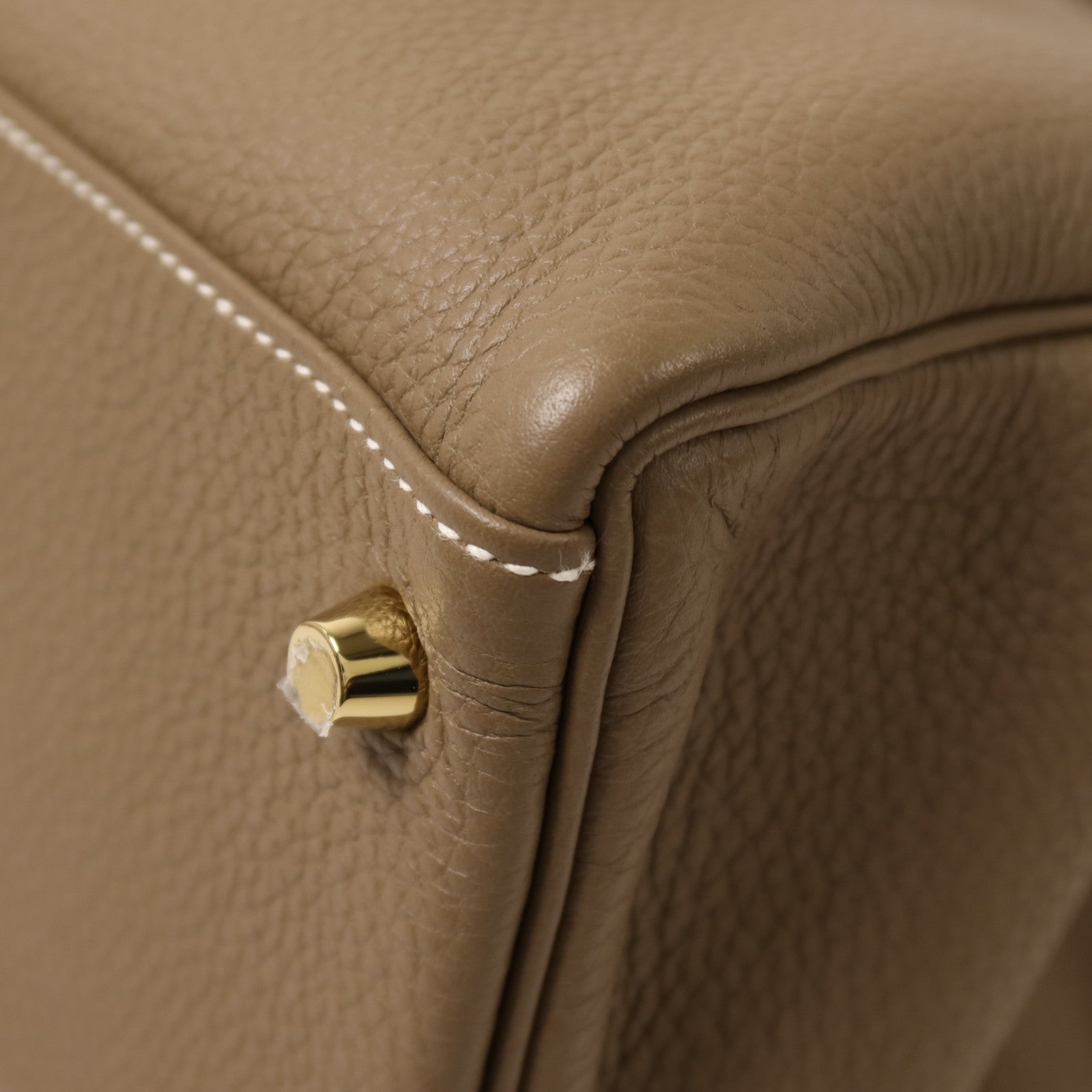 HERMES 【激減優惠】Togo皮革Kelly 32金扣手挽肩背兩用袋Etoupe