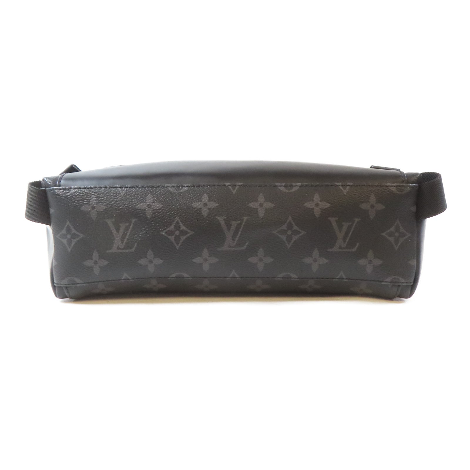 LOUIS VUITTON Monogram Eclipse Messenger PM Voyager銀扣肩背袋黑色