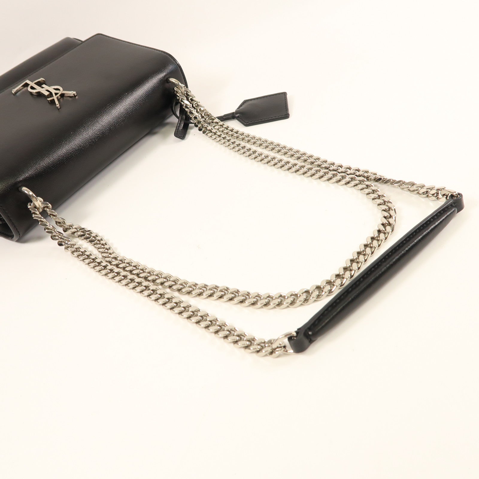 SAINT LAURENT 牛皮皮革Sunset Medium銀扣肩背袋