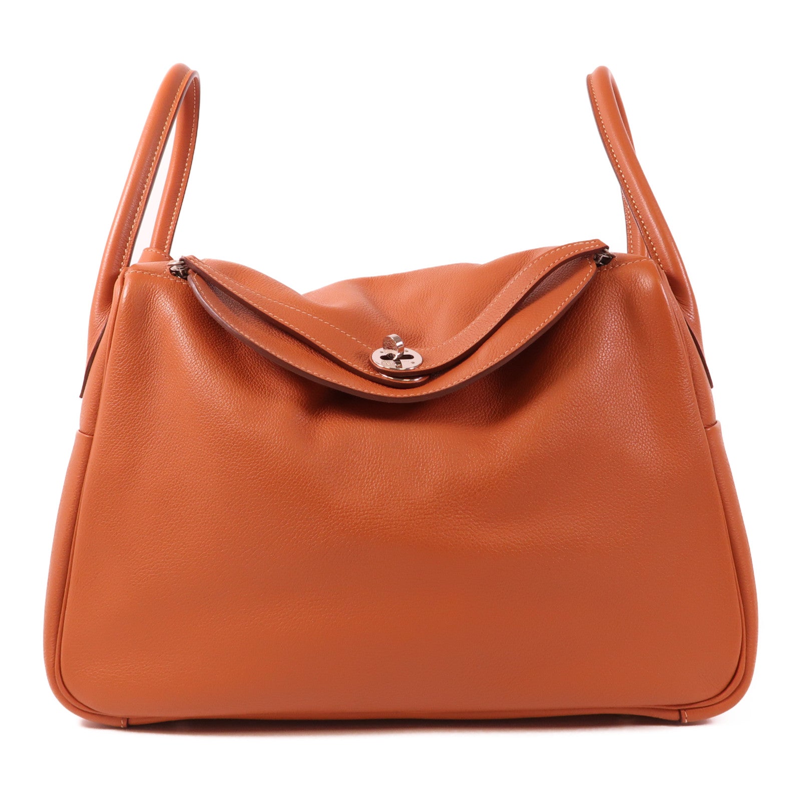 HERMES Evercolor皮革Lindy 34銀扣手挽肩背兩用袋