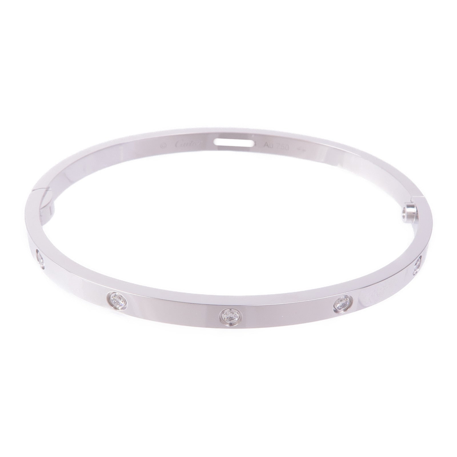 CARTIER 18K白金Love Bracelet手鐲Cartier#17