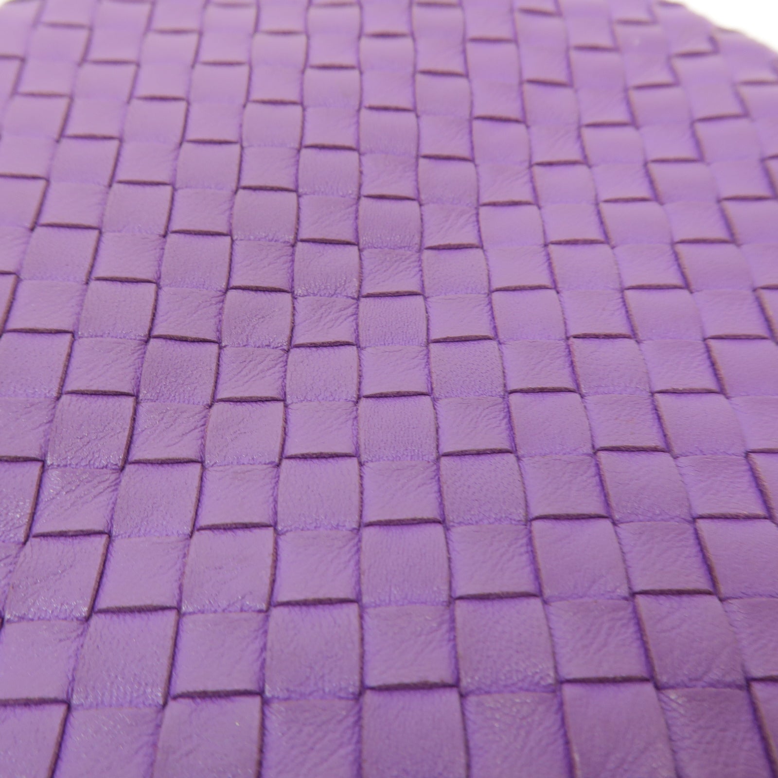 BOTTEGA VENETA 織紋皮革Clutch Bag金扣手拿包紫色