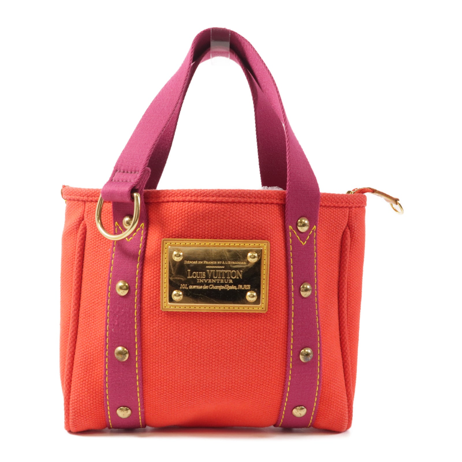 LOUIS VUITTON 帆布Antigna Cabas金扣手挽袋