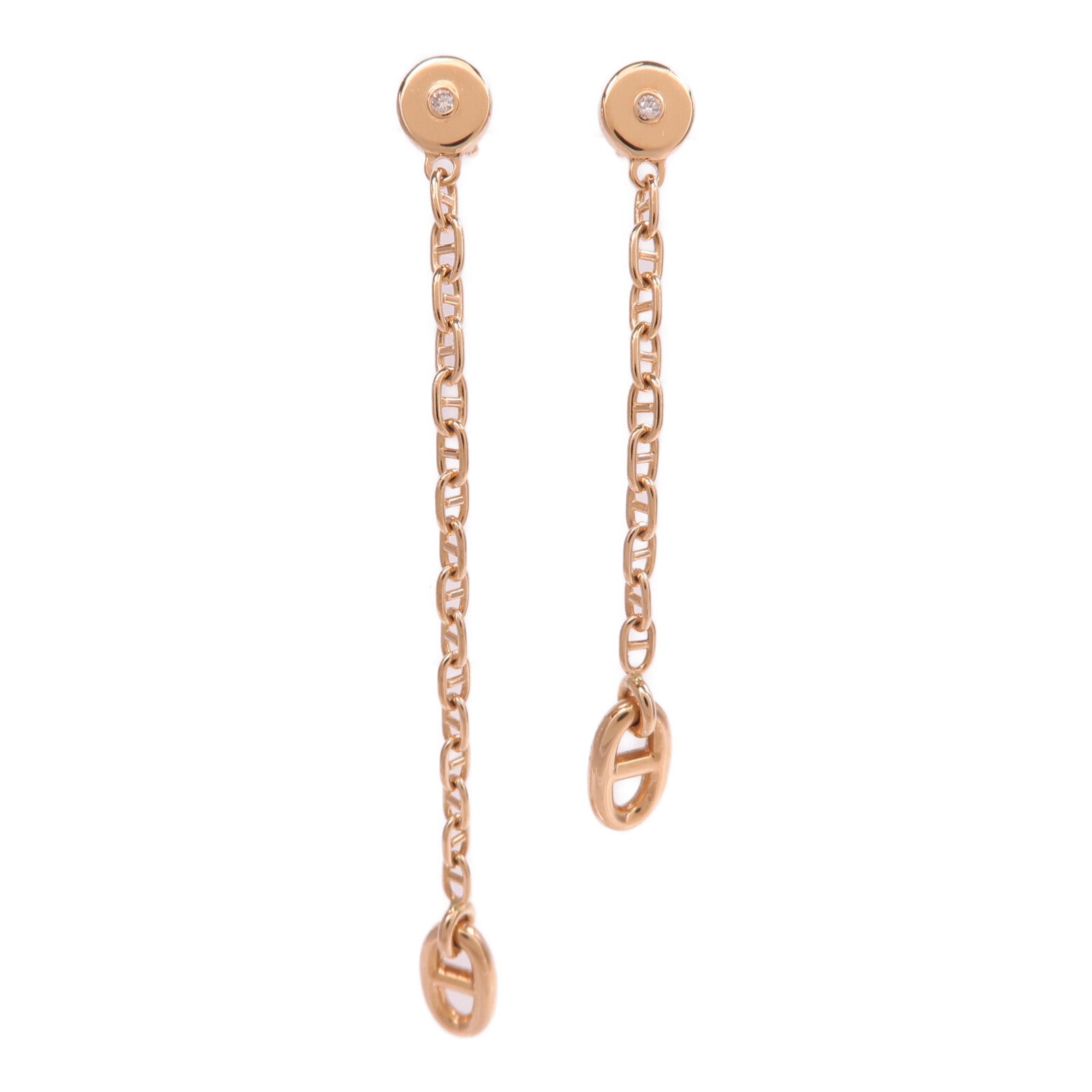 HERMES 18K玫瑰金Farandole Earrings鑽石耳環
