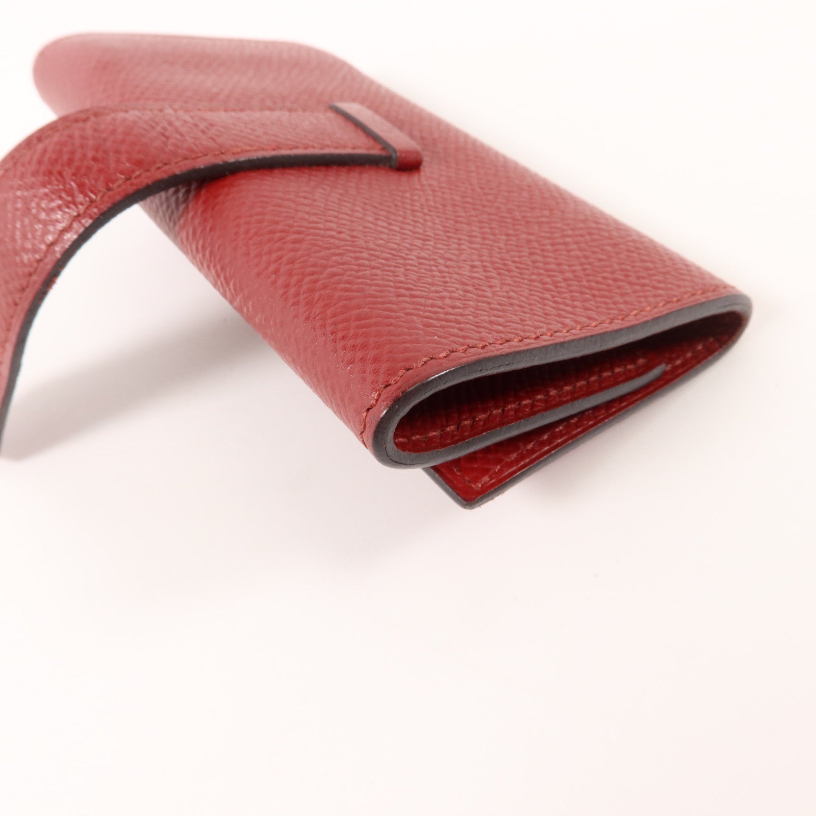 HERMES Epsom皮革Bearn Key Case鎖匙包Rouge H
