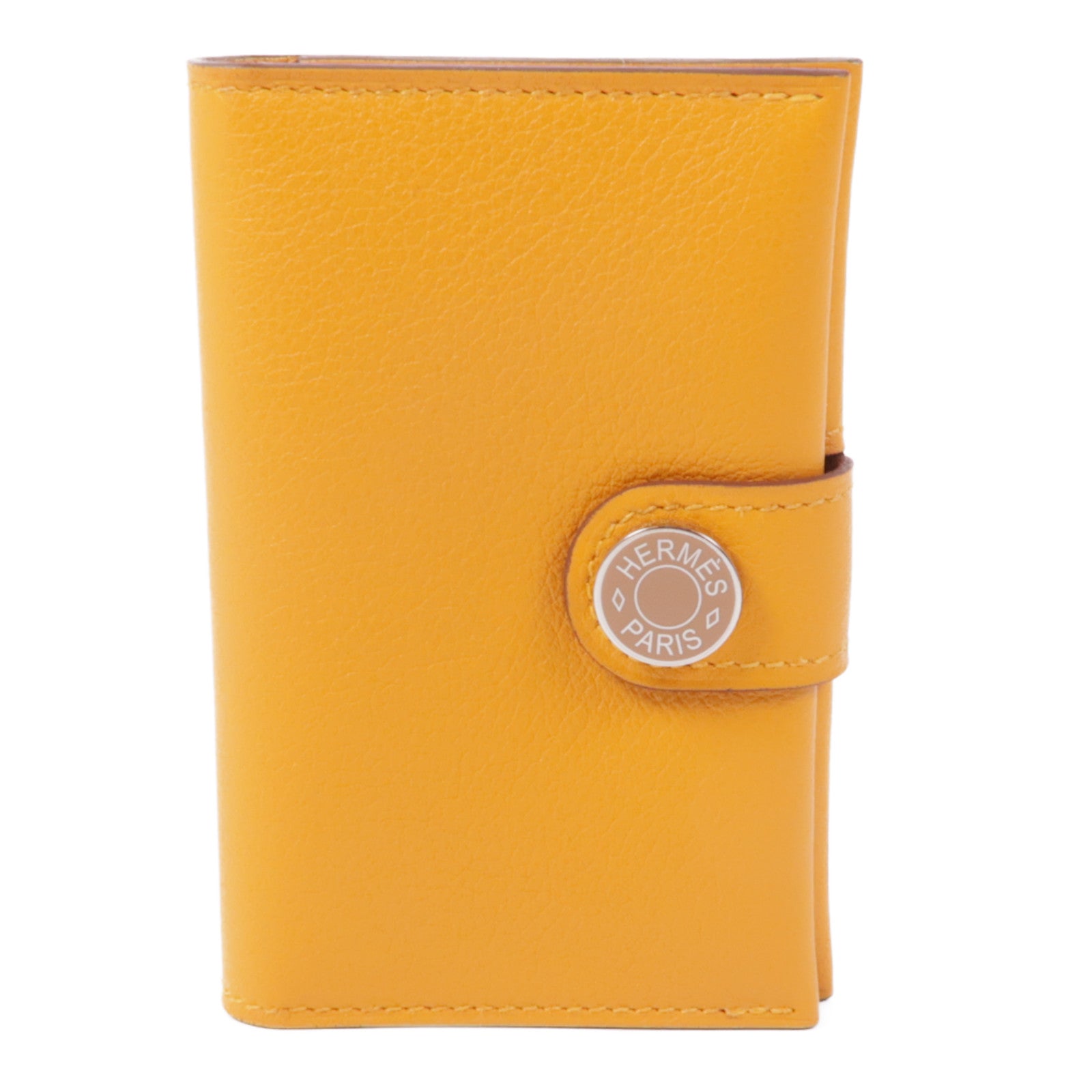 HERMES Evercolor皮革R.M.S Card Holder卡片套Apricot/Gold