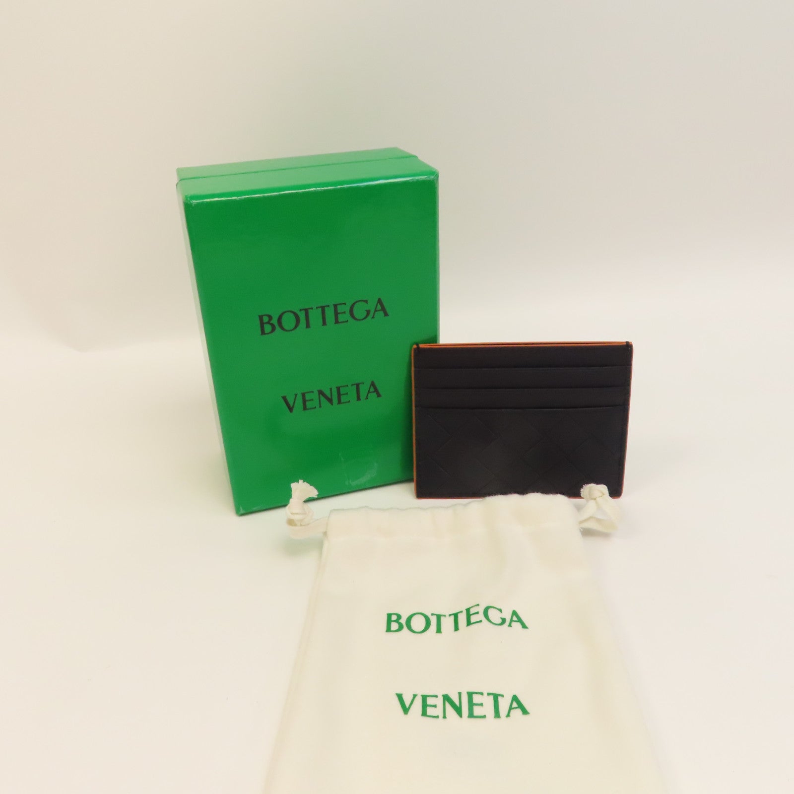 BOTTEGA VENETA 織紋皮革Card Case卡片套深藍色