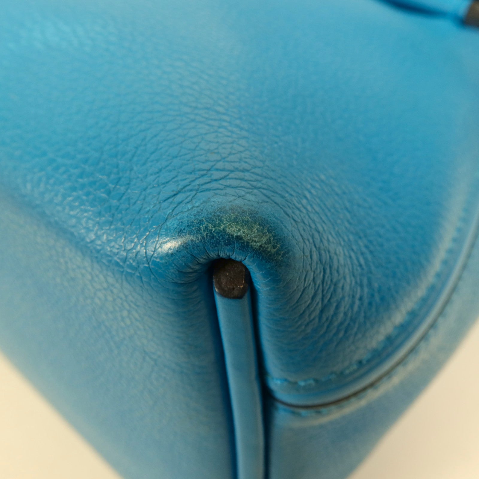 HERMES Evercolor皮革/Swift皮革24/24 Mini銀扣手挽肩背兩用袋Bleu Frida