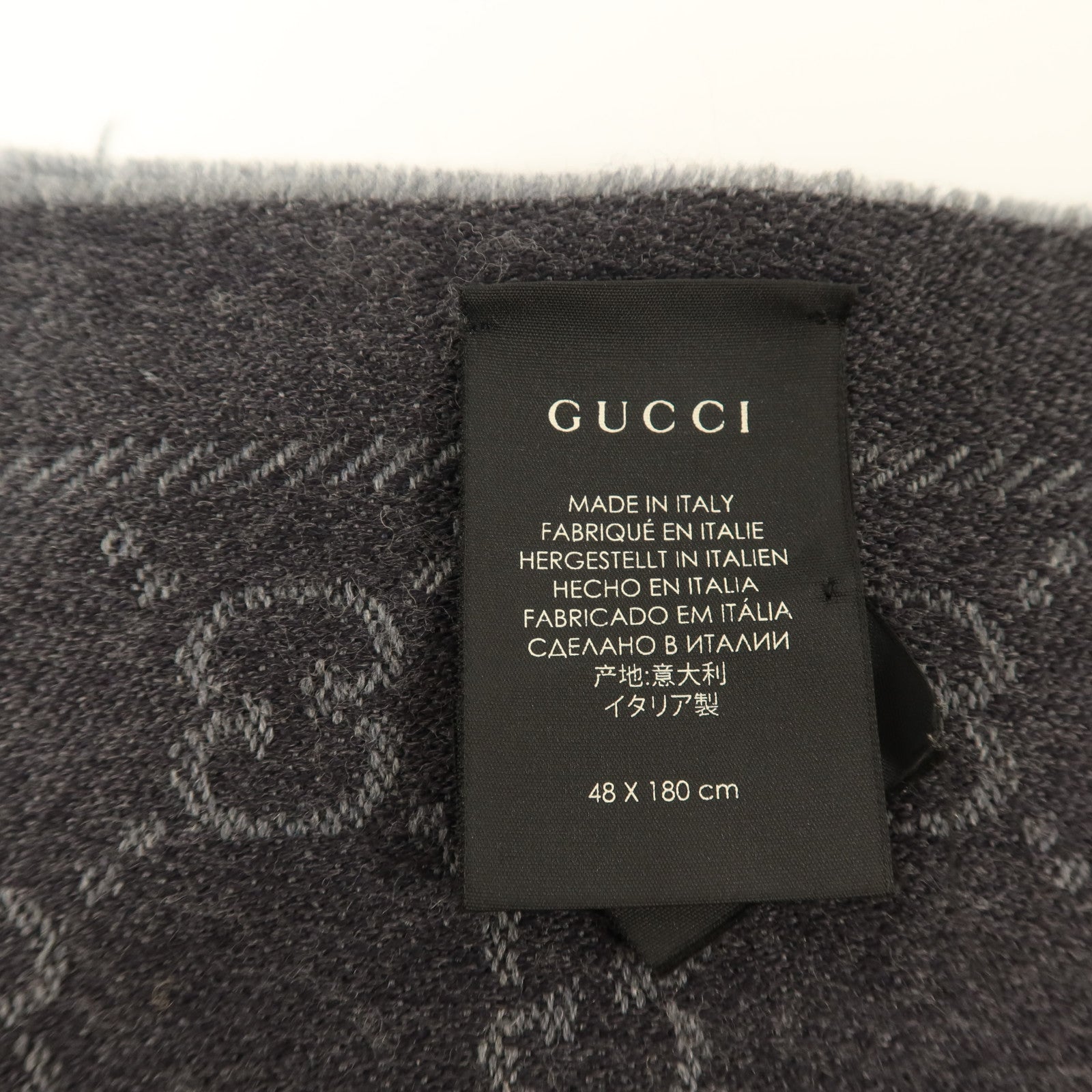 GUCCI 羊毛Scarf 180x48cm圍巾