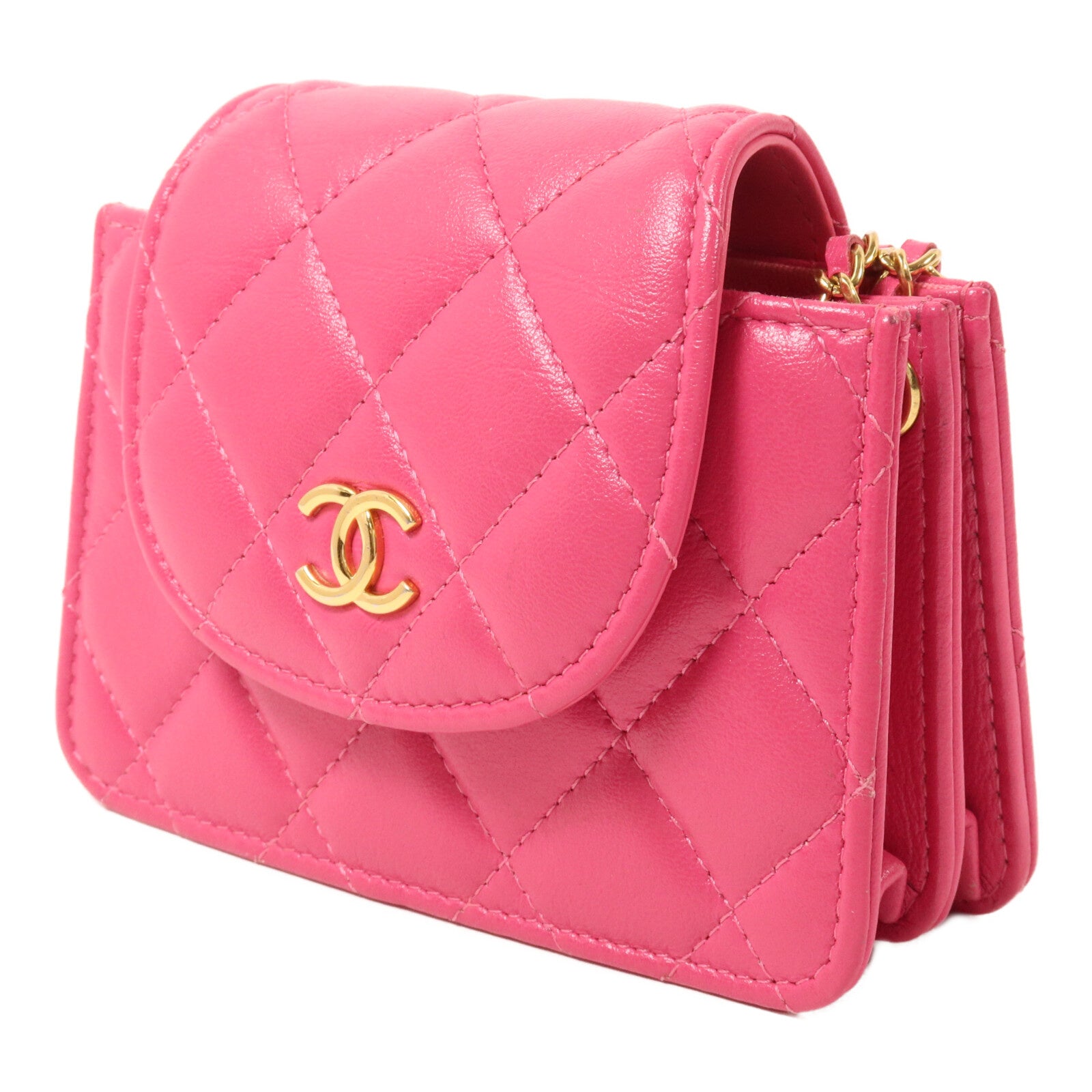 CHANEL 牛皮皮革Card Holder Chain鏈帶肩背袋