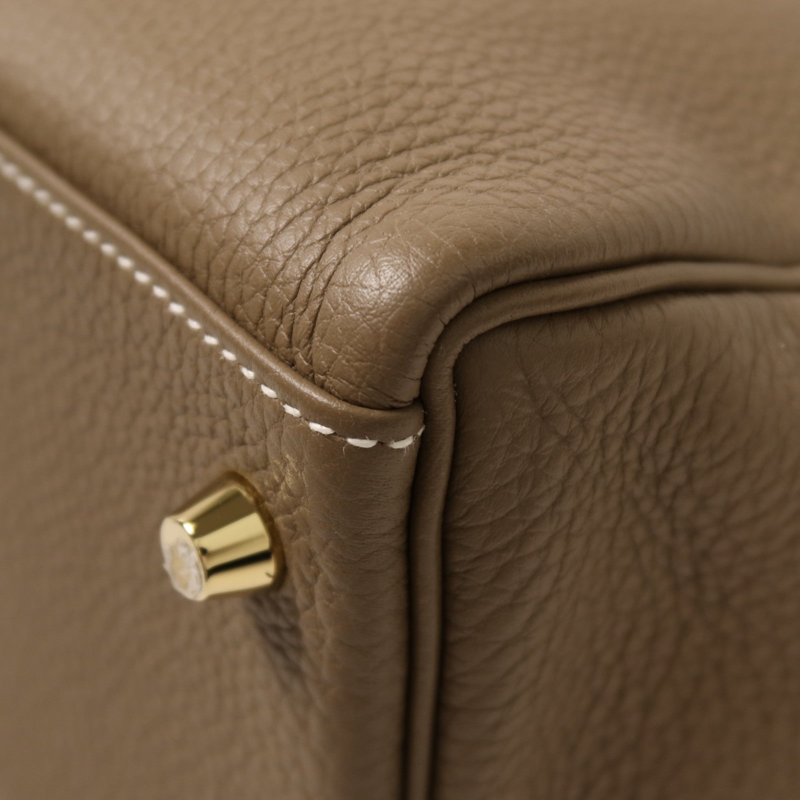 HERMES 【激減優惠】Togo皮革Kelly 32金扣手挽肩背兩用袋Etoupe
