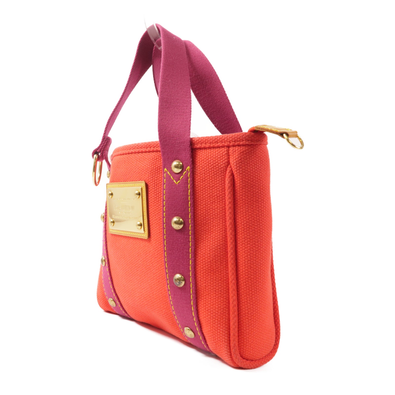 LOUIS VUITTON 帆布Antigna Cabas金扣手挽袋
