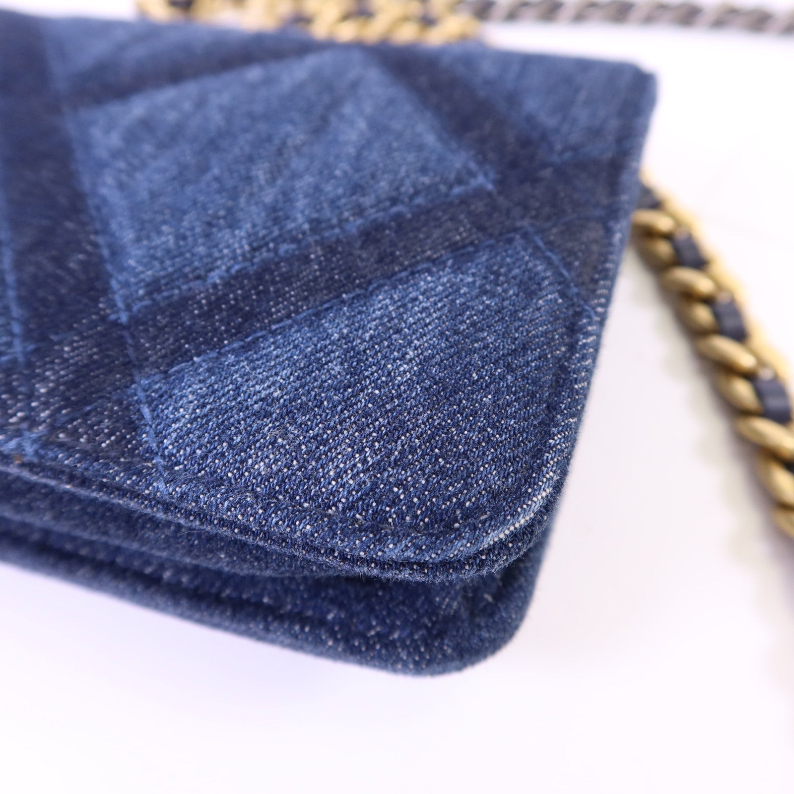 CHANEL 牛仔布WOC Wallet On Chain手挽肩背兩用袋