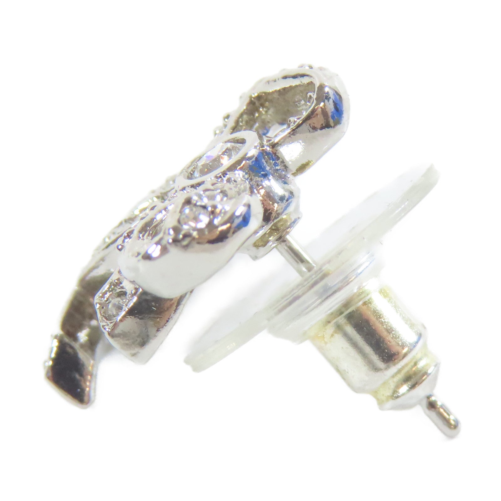 CHANEL 金屬/水晶Earrings耳環銀色