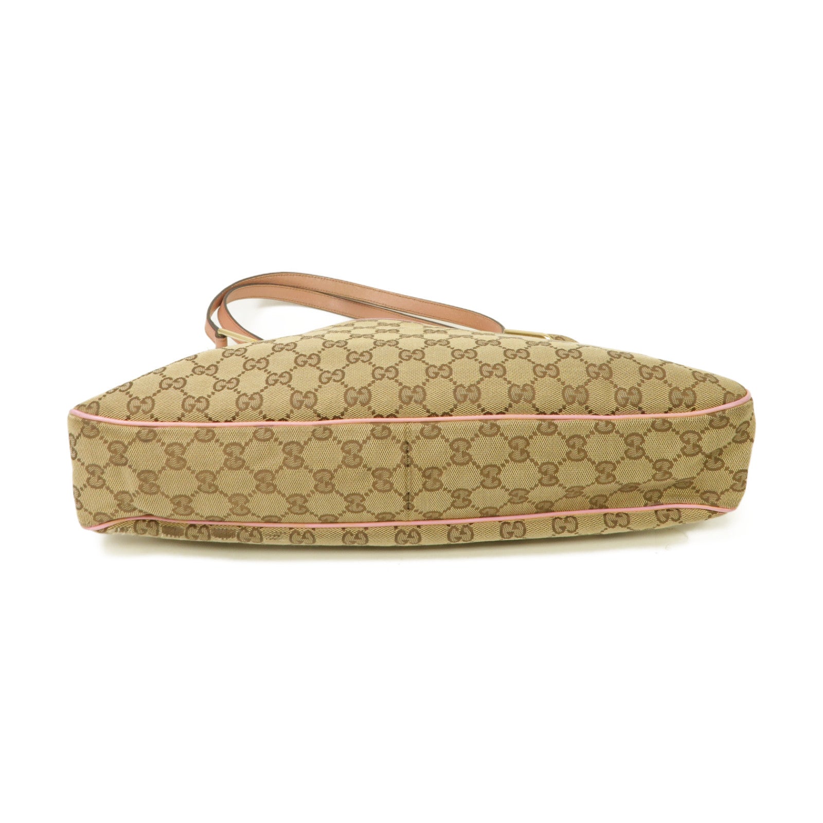 GUCCI 【激減優惠】帆布Shoulder Bag金扣肩背袋啡色/粉紅色