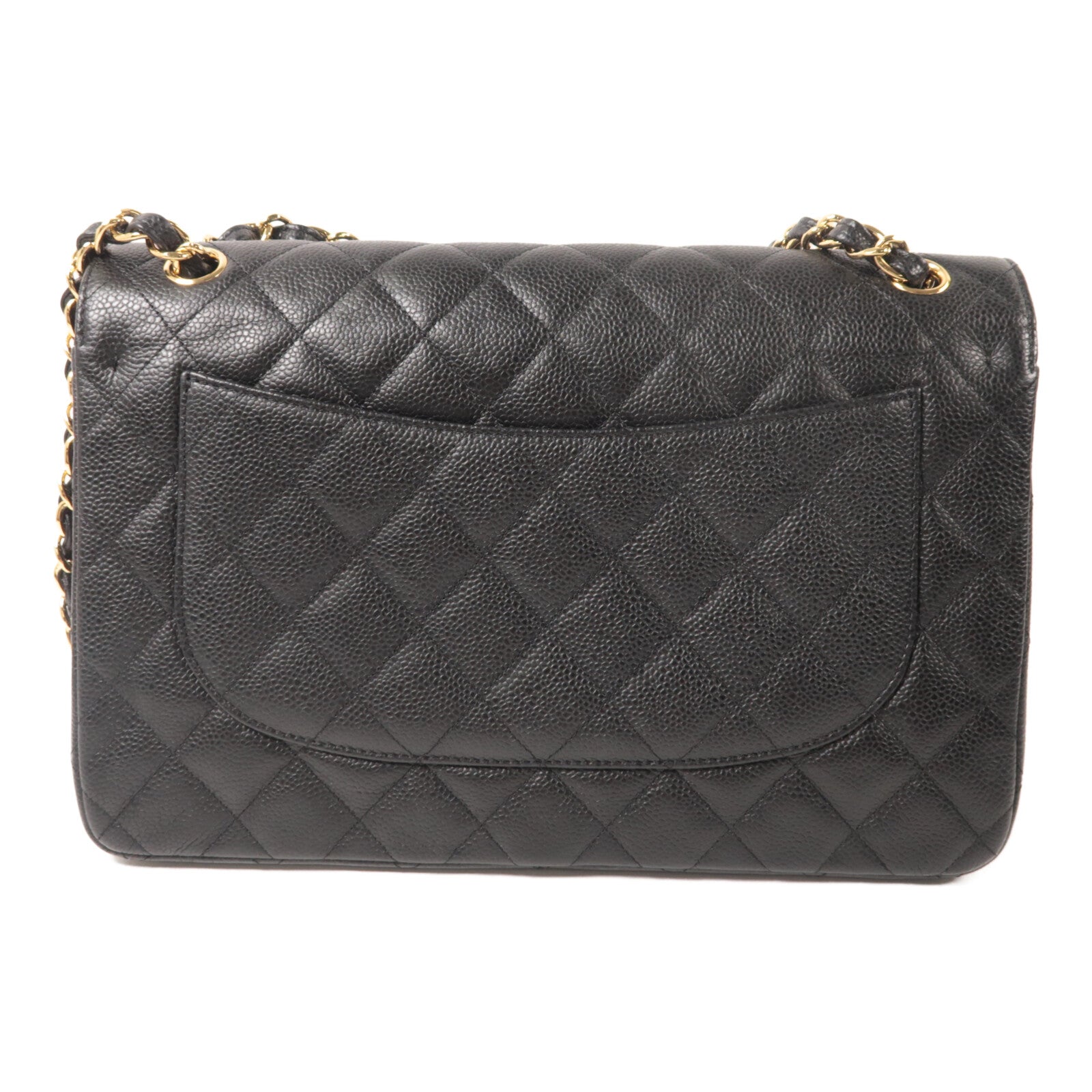 CHANEL 牛皮皮革Large Classic鏈帶肩背袋