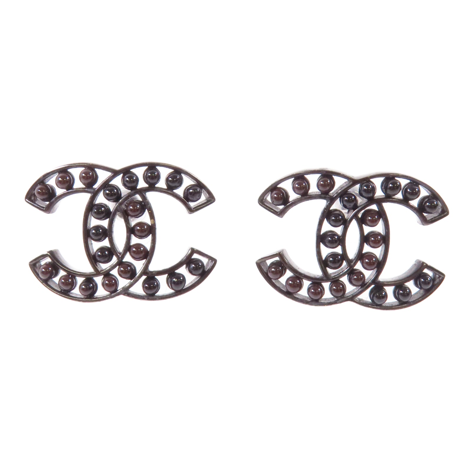 CHANEL 金屬Earrings耳環黑色