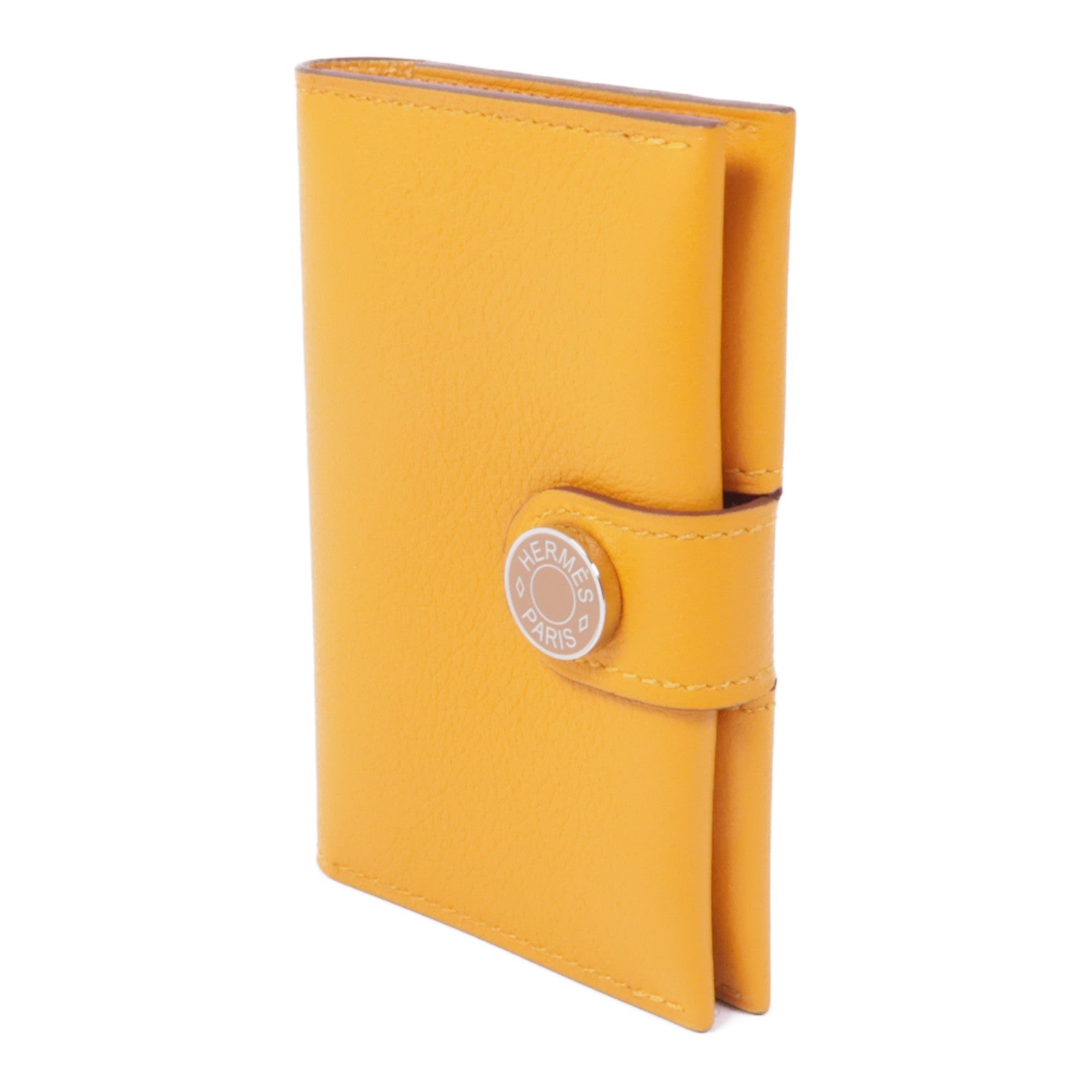 HERMES Evercolor皮革R.M.S Card Holder卡片套Apricot/Gold