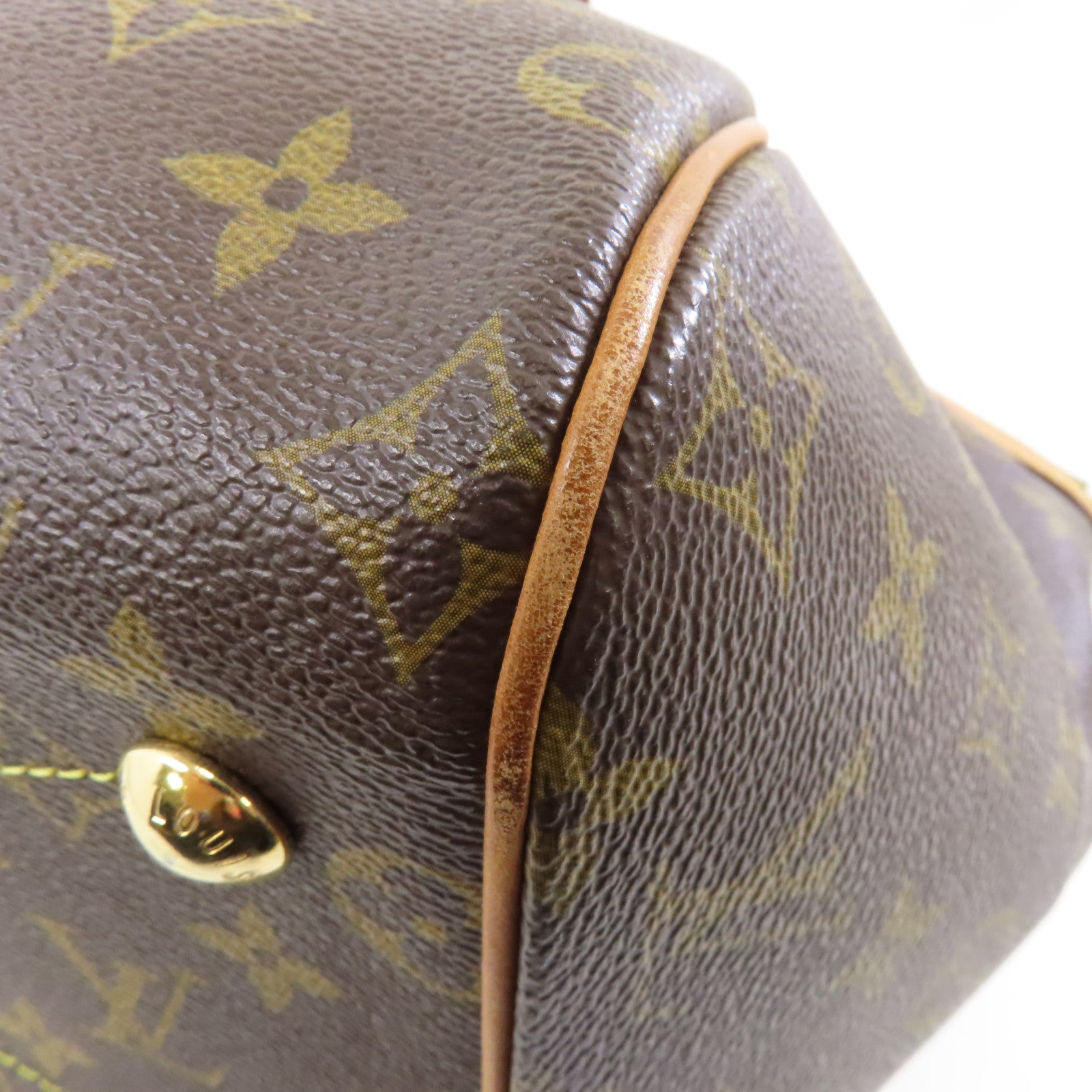 LOUIS VUITTON Monogram Tivoli GM金扣手挽袋啡色