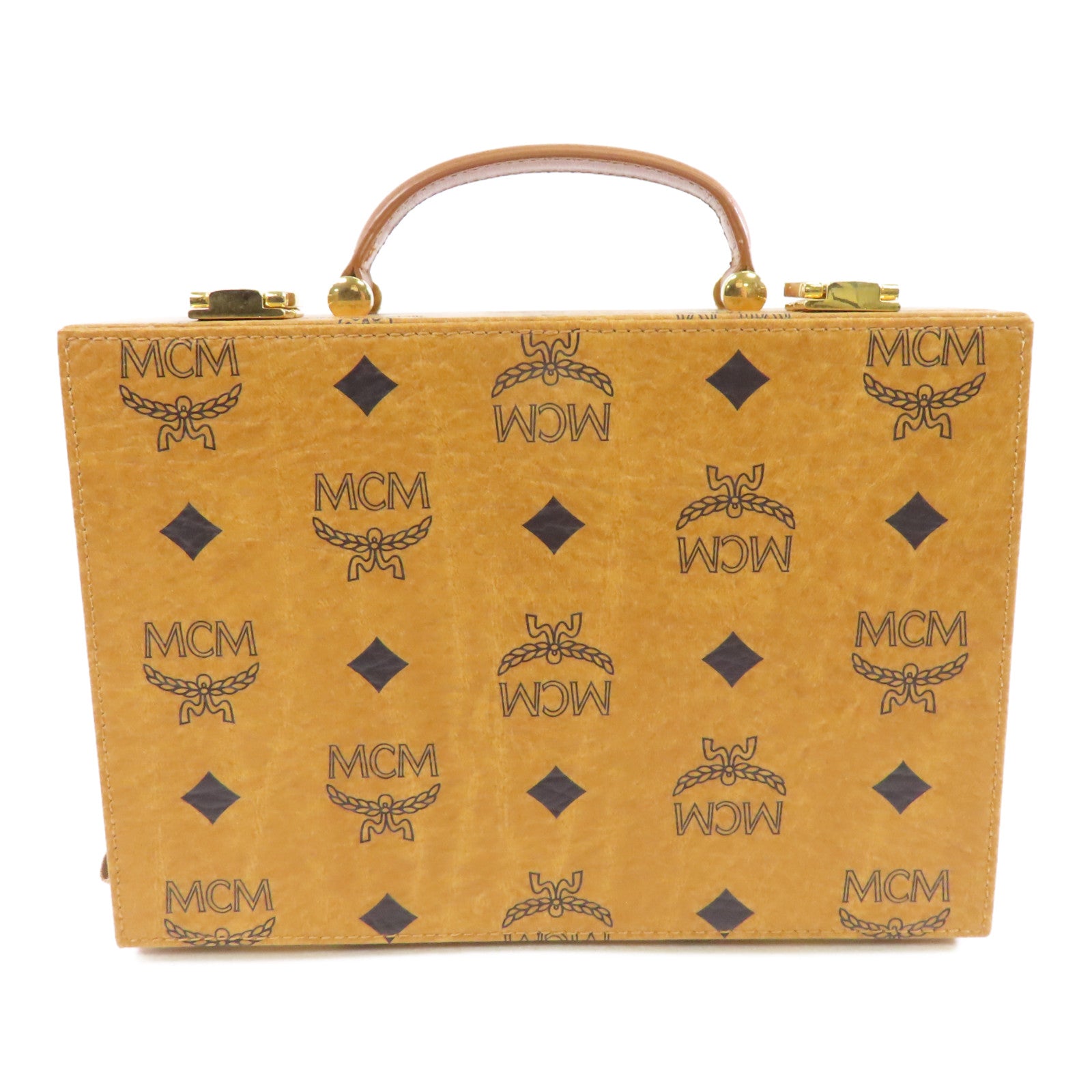 MCM 塗層帆布Jewelry Box金扣首飾盒啡色