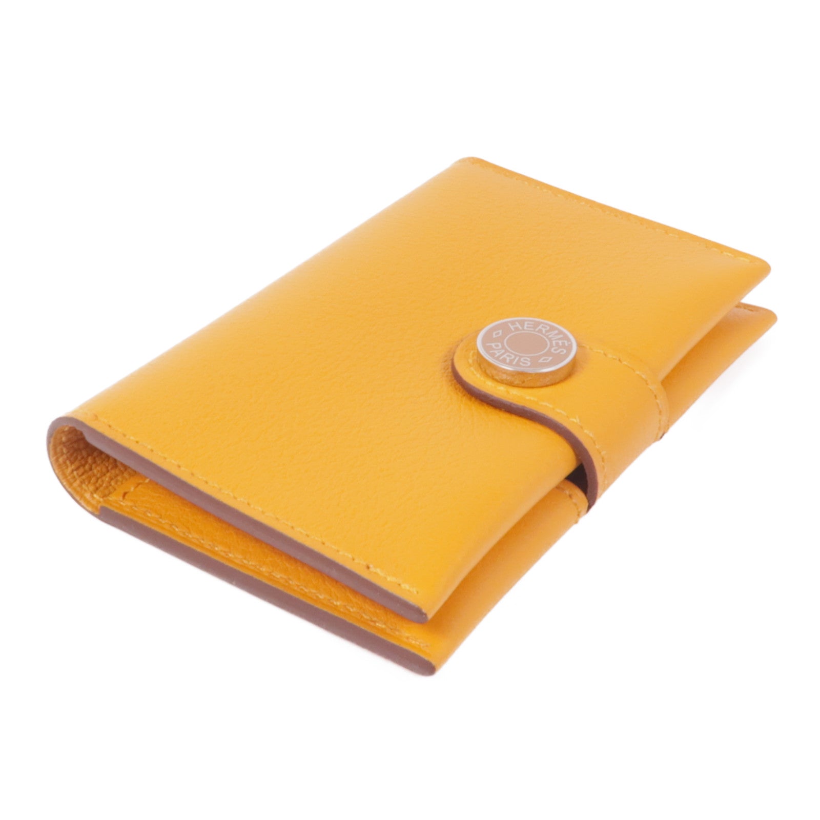 HERMES Evercolor皮革R.M.S Card Holder卡片套Apricot/Gold