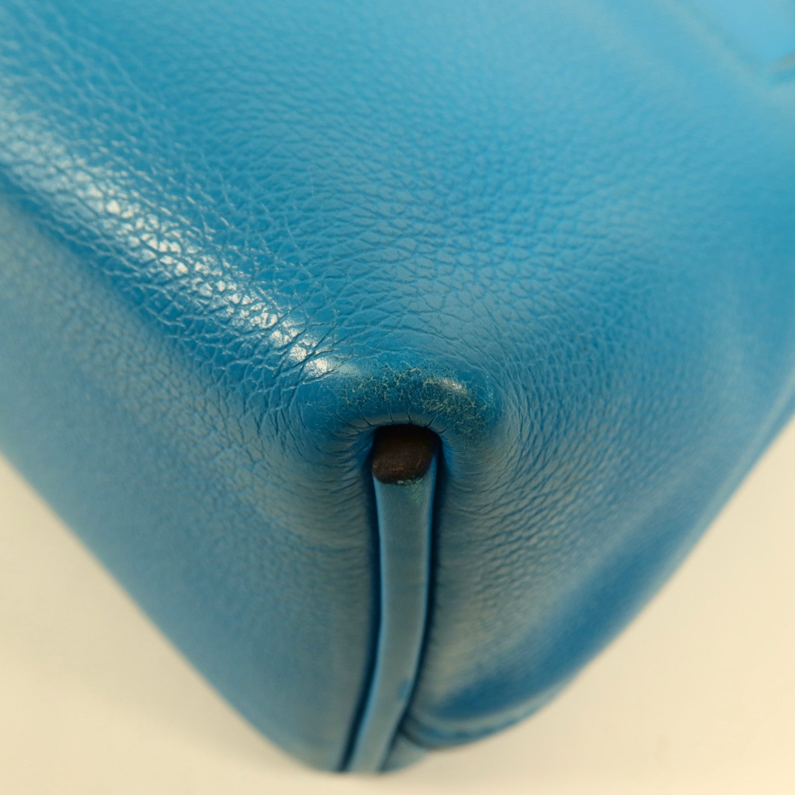 HERMES Evercolor皮革/Swift皮革24/24 Mini銀扣手挽肩背兩用袋Bleu Frida