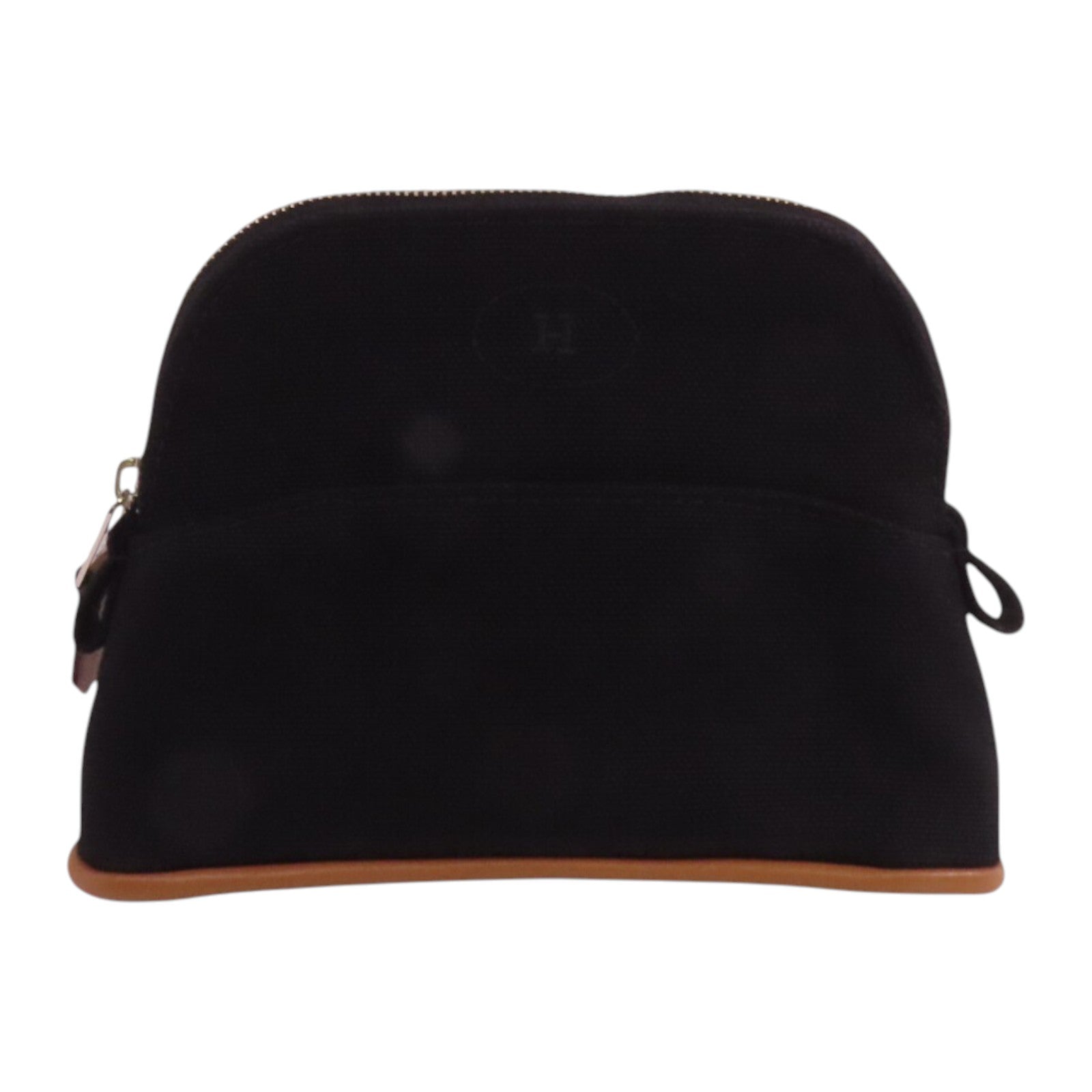 HERMES 帆布Bolide Mini Pouch銀扣手拿包