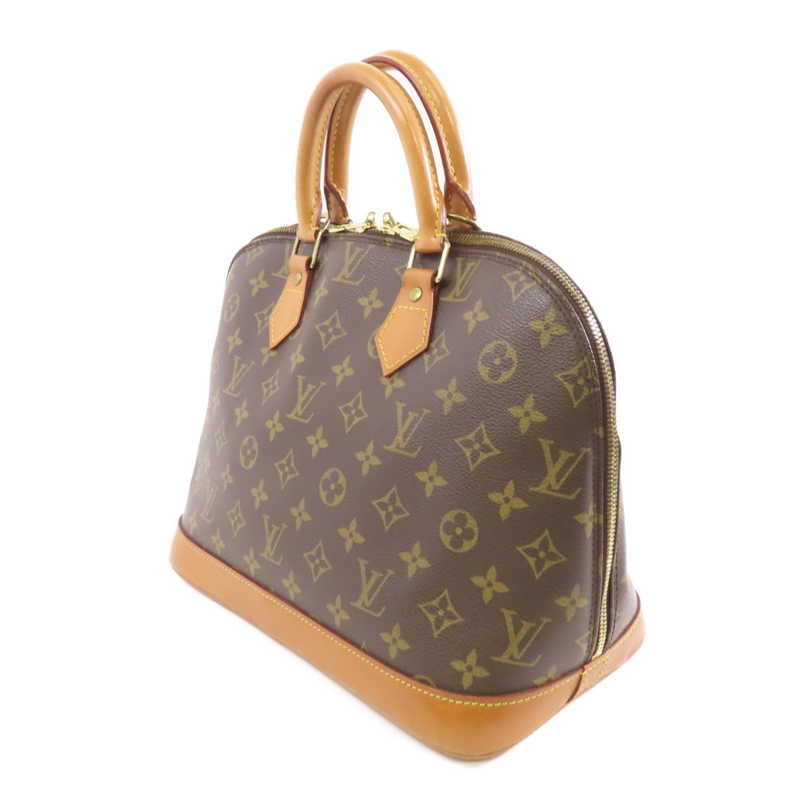 LOUIS VUITTON Monogram Alma PM金扣手挽袋啡色