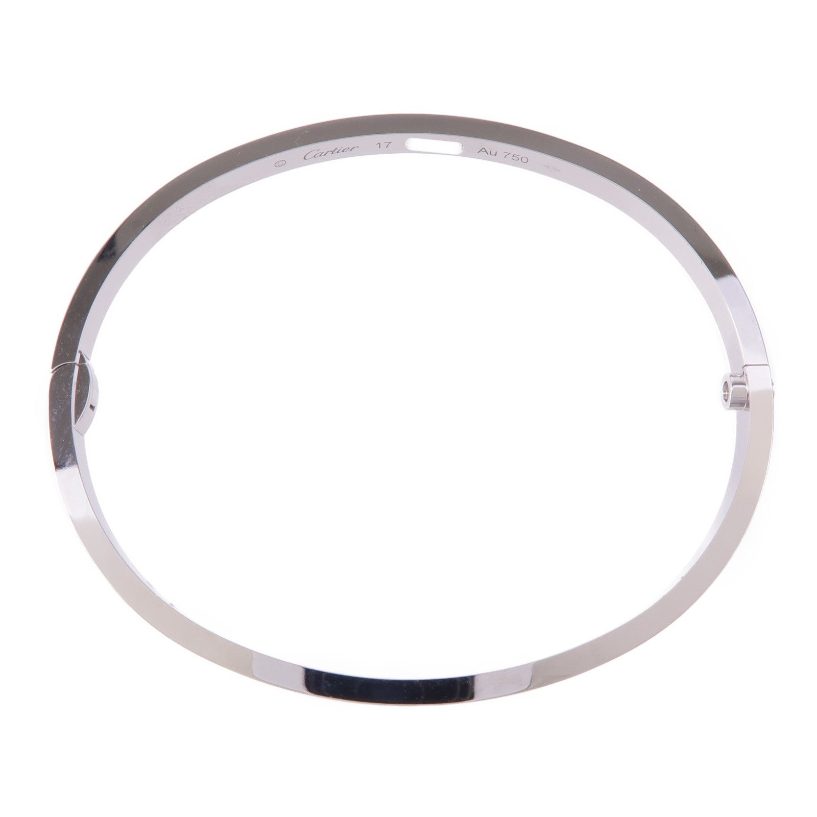 CARTIER 18K白金Love Bracelet手鐲Cartier#17