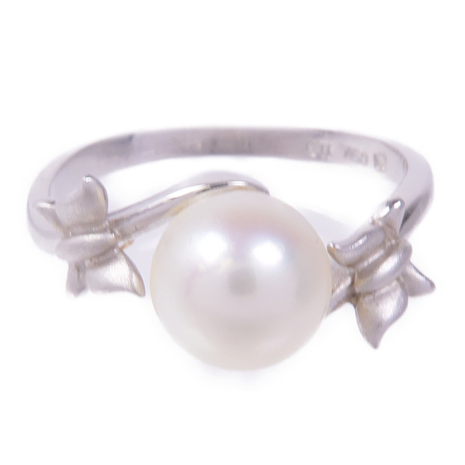 JEWELRY 【激減優惠】18K白金Pearl Ring珍珠戒指US#6