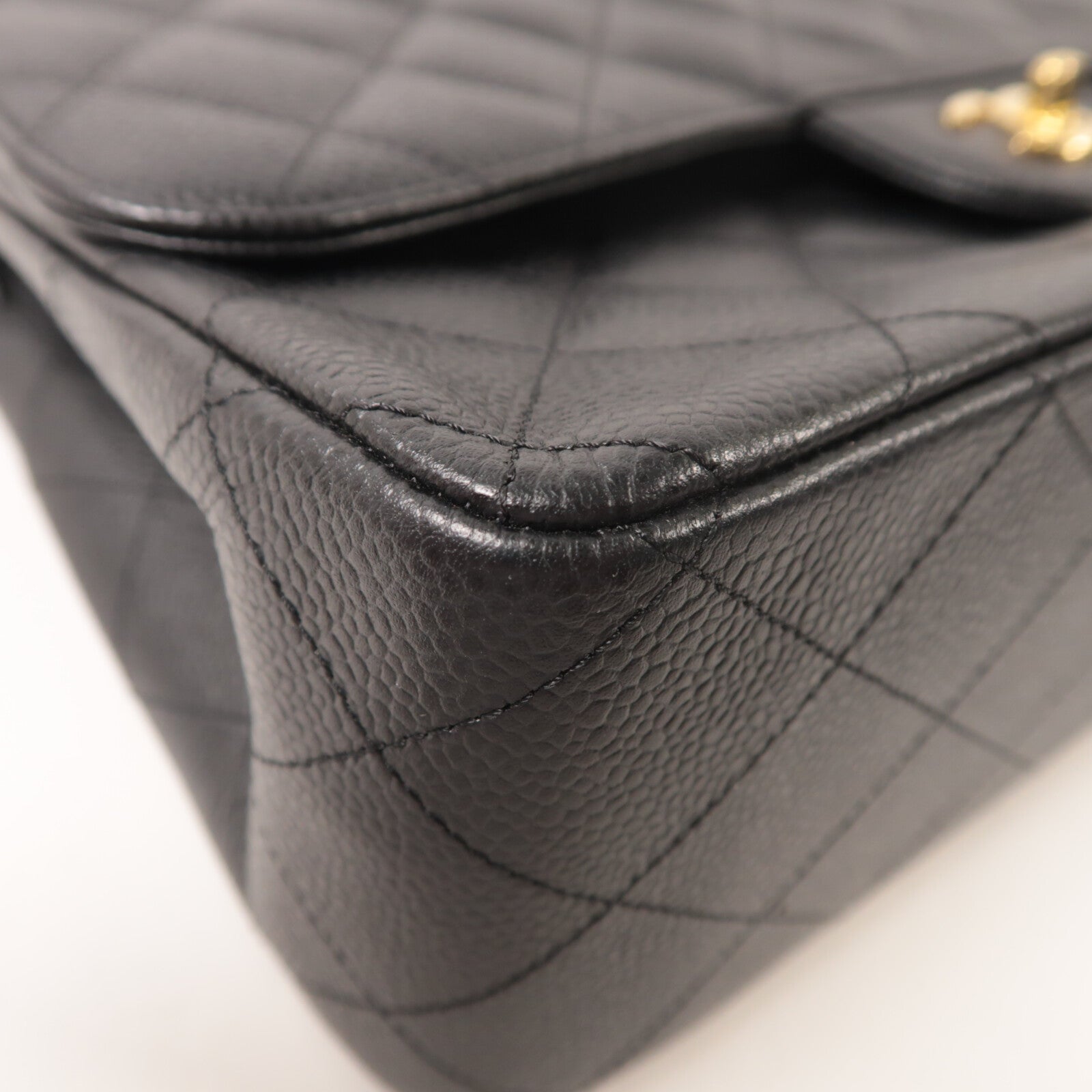 CHANEL 牛皮皮革Large Classic鏈帶肩背袋