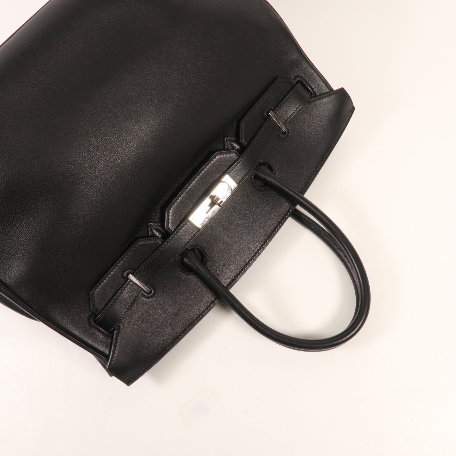 HERMES Swift皮革Birkin 35銀扣手挽袋Noir Black
