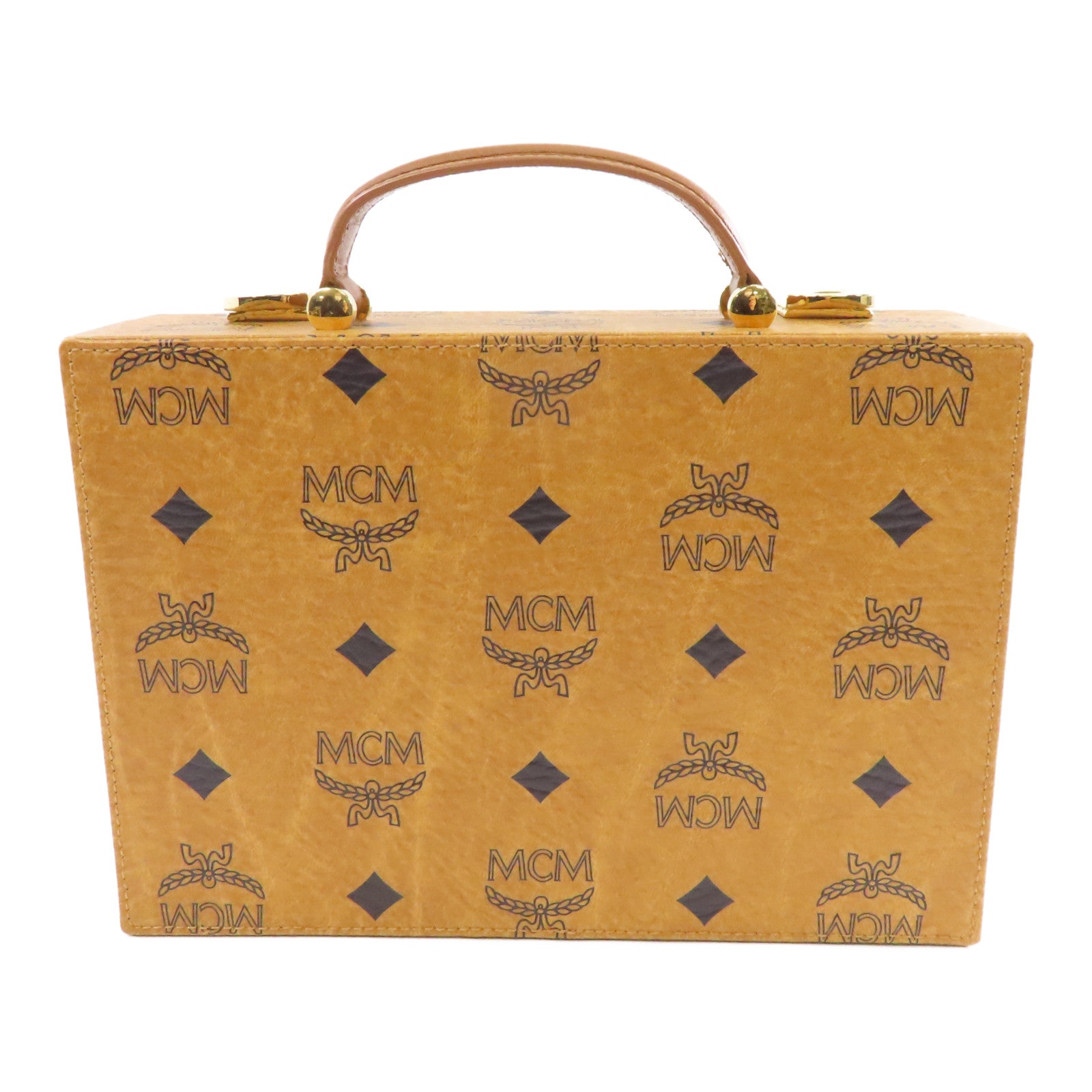 MCM 塗層帆布Jewelry Box金扣首飾盒啡色