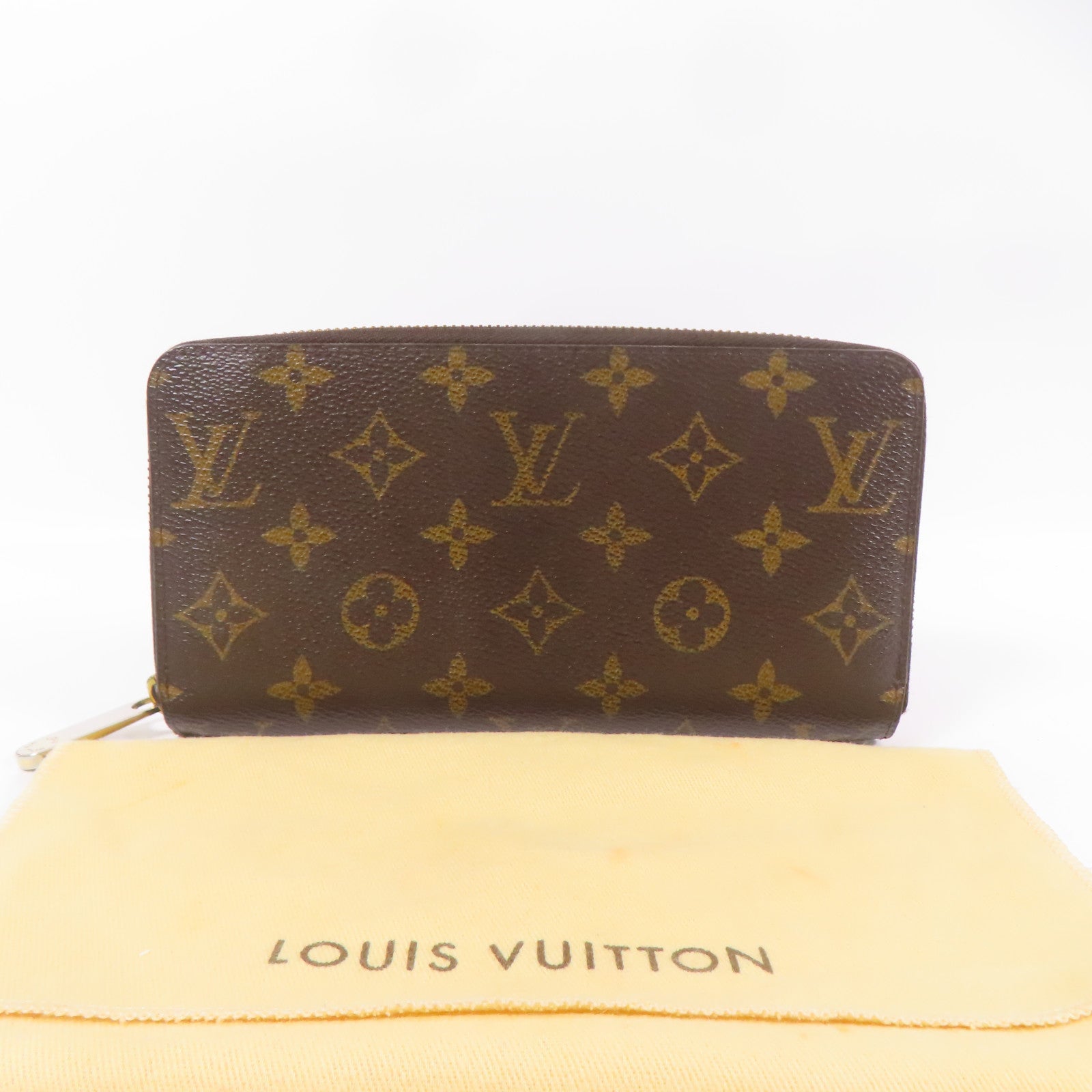 LOUIS VUITTON LV GHW Zipper Long Wallet M42616 Monogram Brown