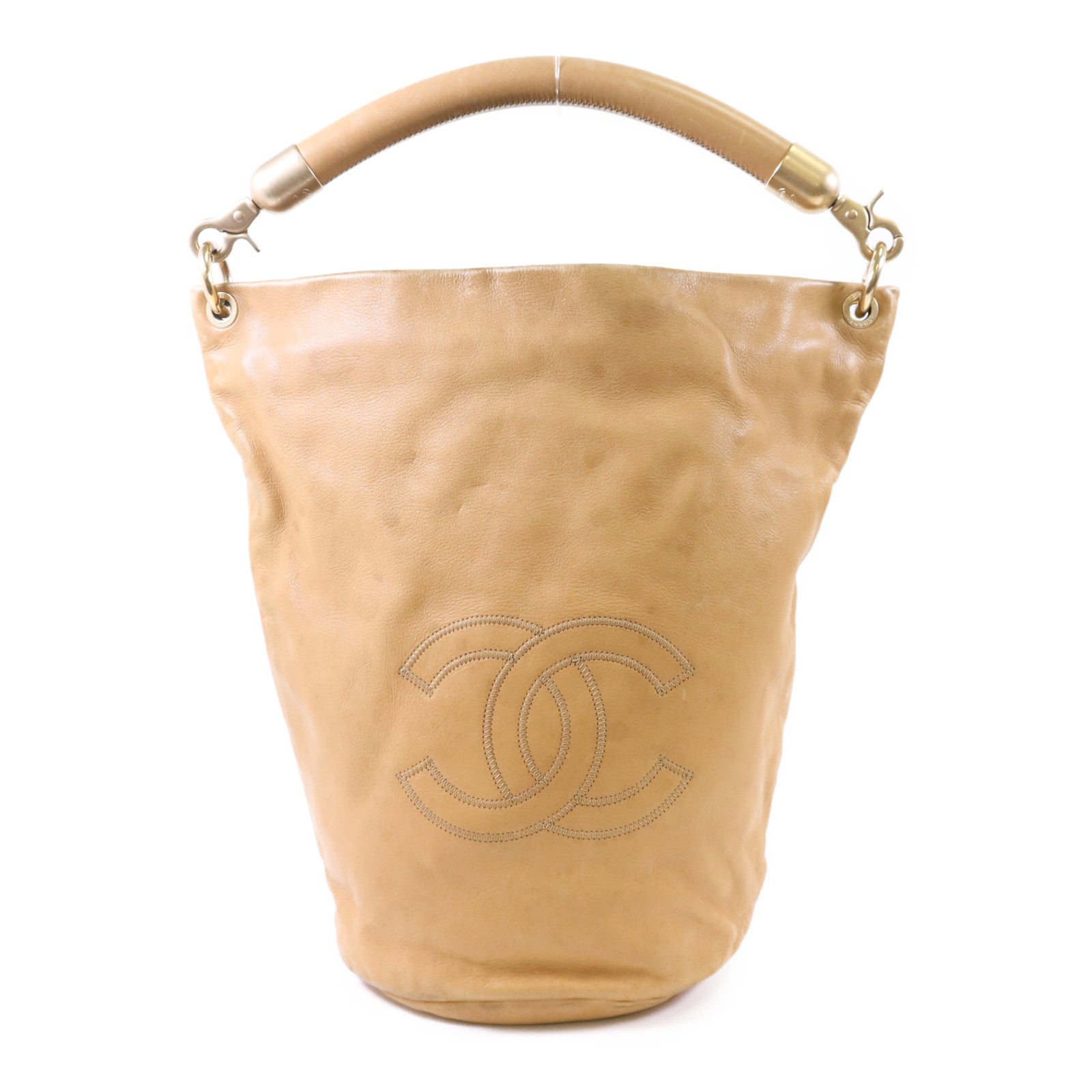 CHANEL 【激減優惠】羊皮皮革Handbag金扣手挽袋