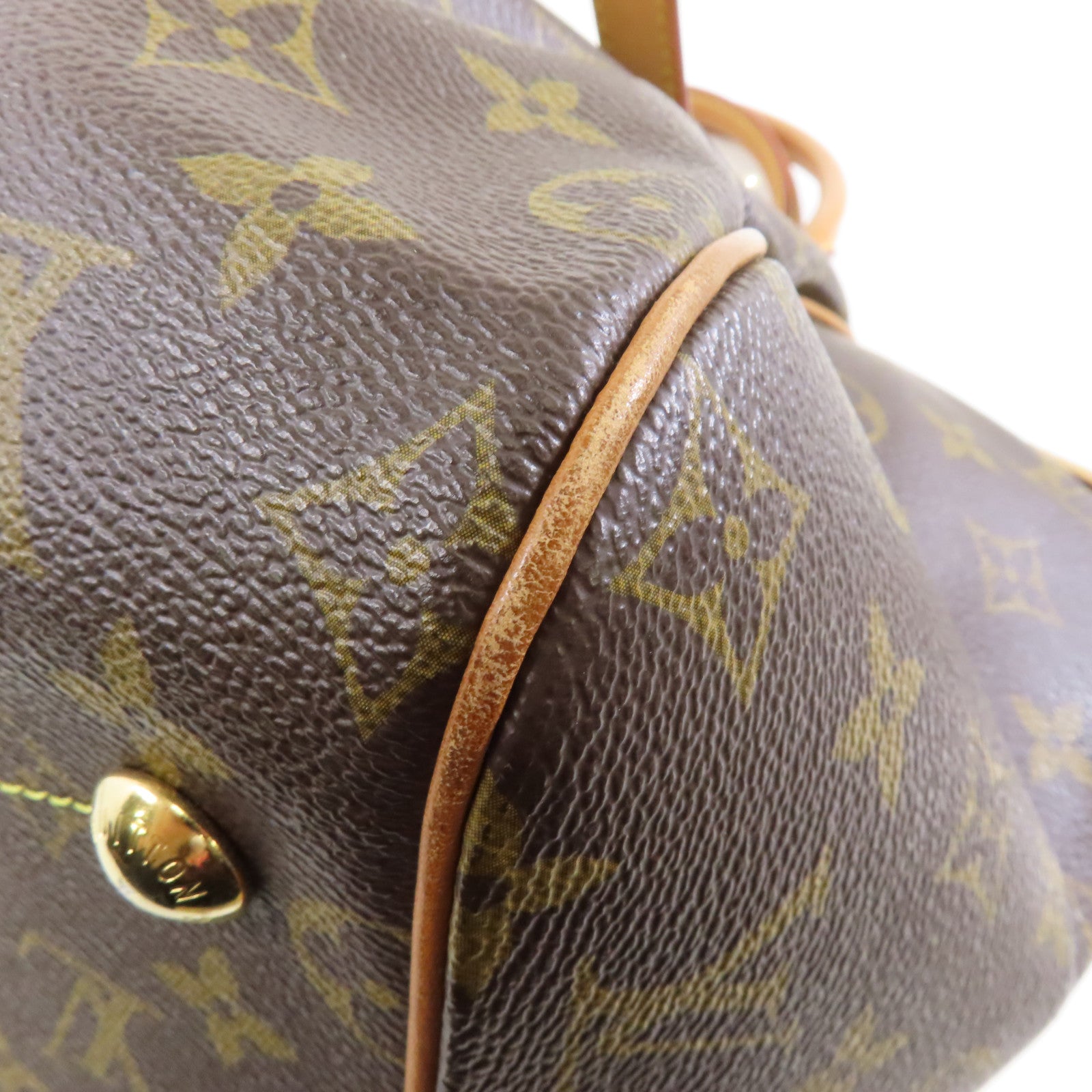 LOUIS VUITTON Monogram Tivoli GM金扣手挽袋啡色