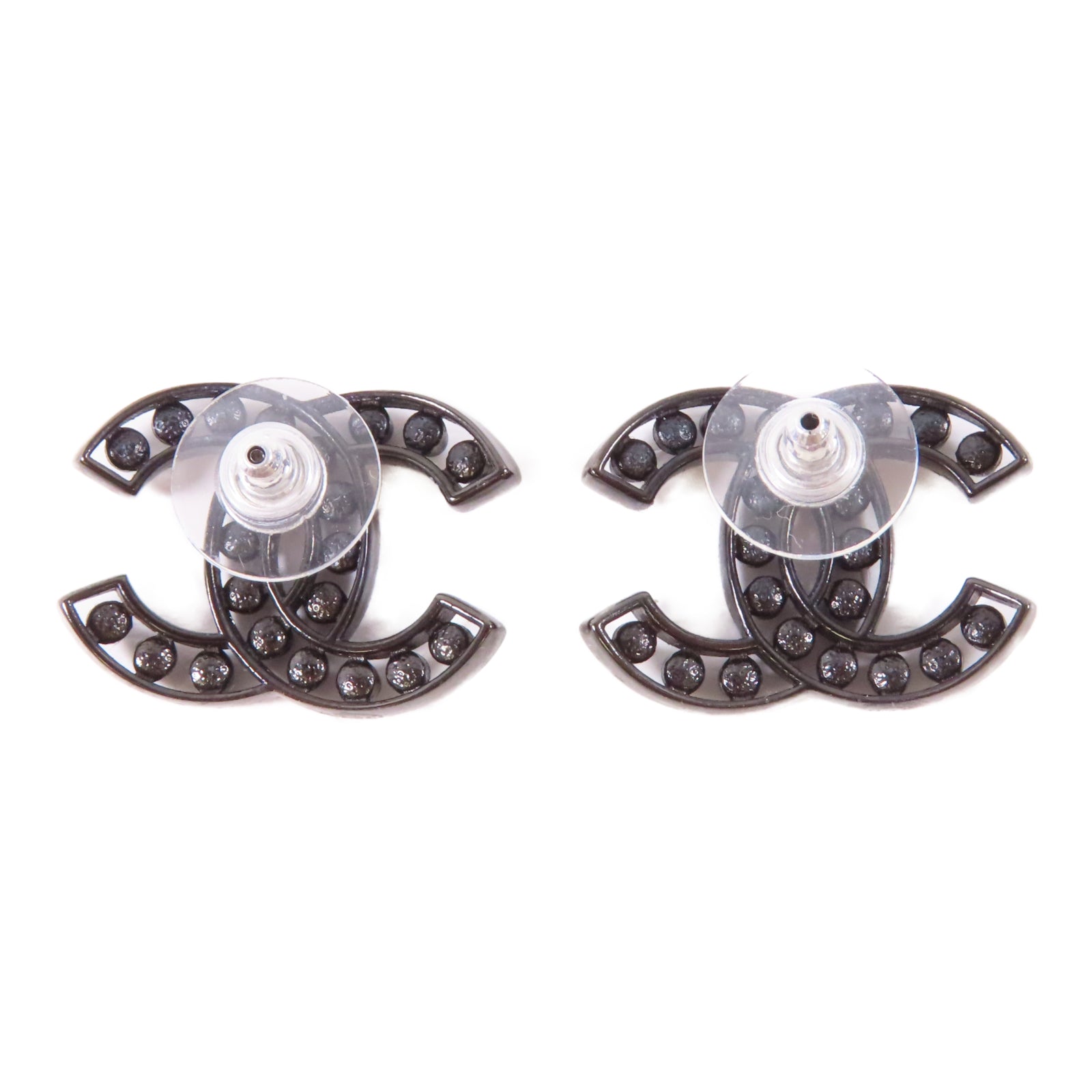 CHANEL 金屬Earrings耳環黑色