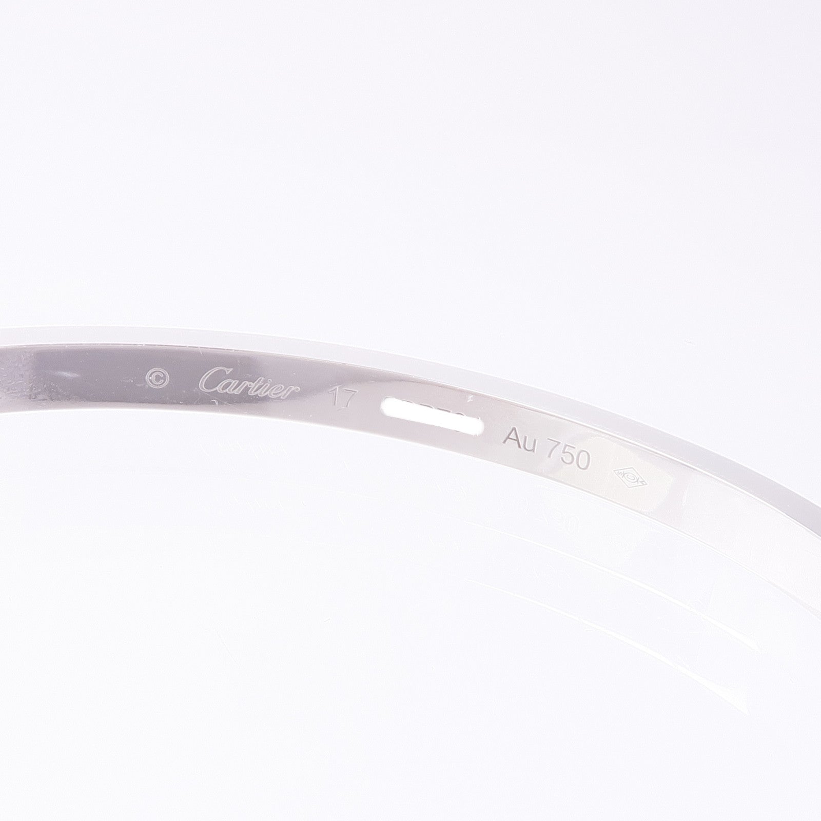 CARTIER 18K白金Love Bracelet手鐲Cartier#17