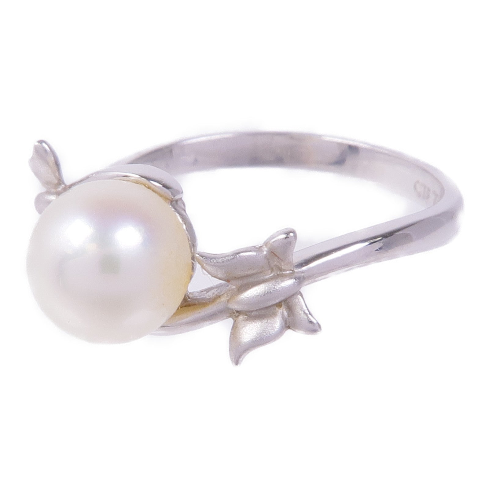 JEWELRY 【激減優惠】18K白金Pearl Ring珍珠戒指US#6